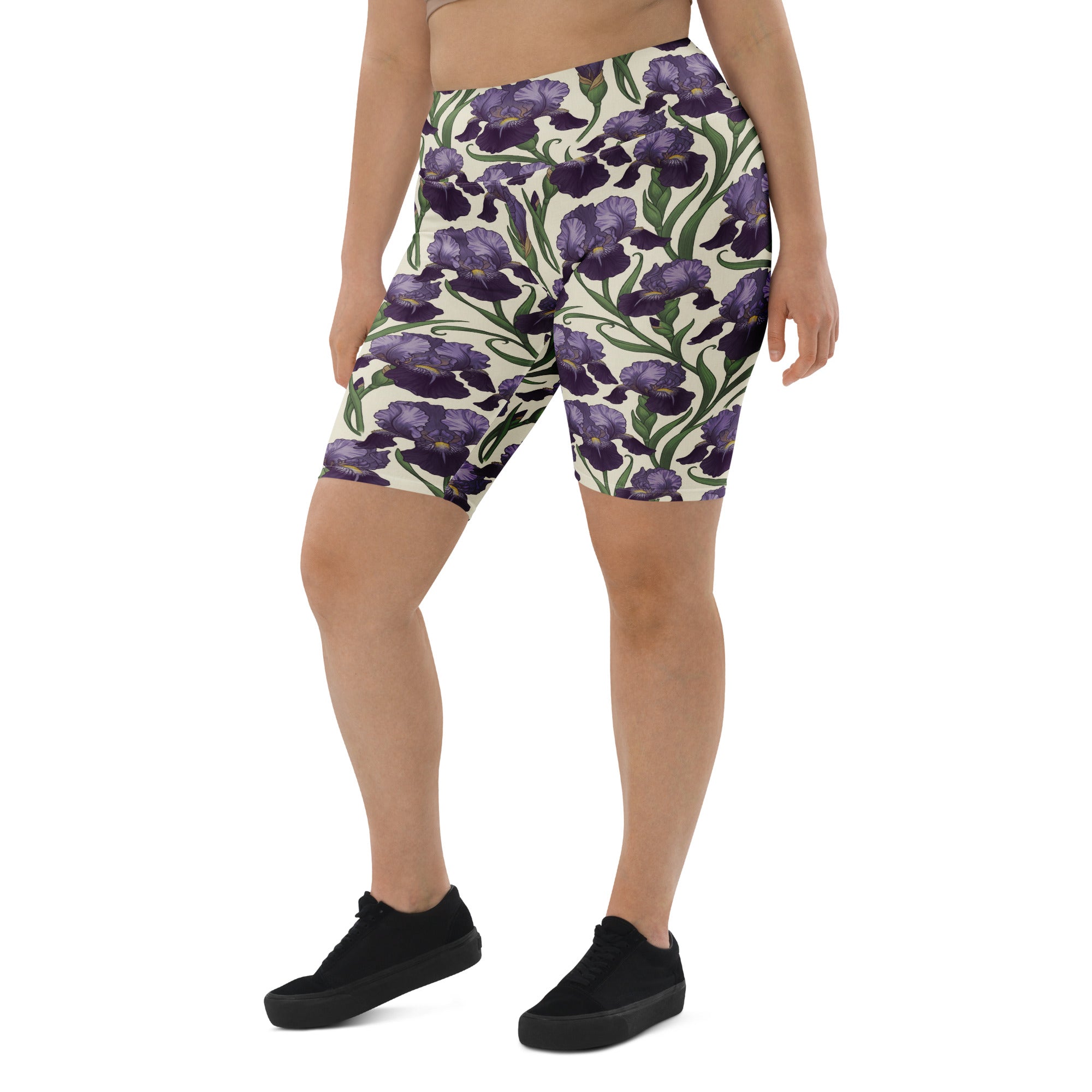 Art Nouveau Iris Bike Shorts | GearBunch