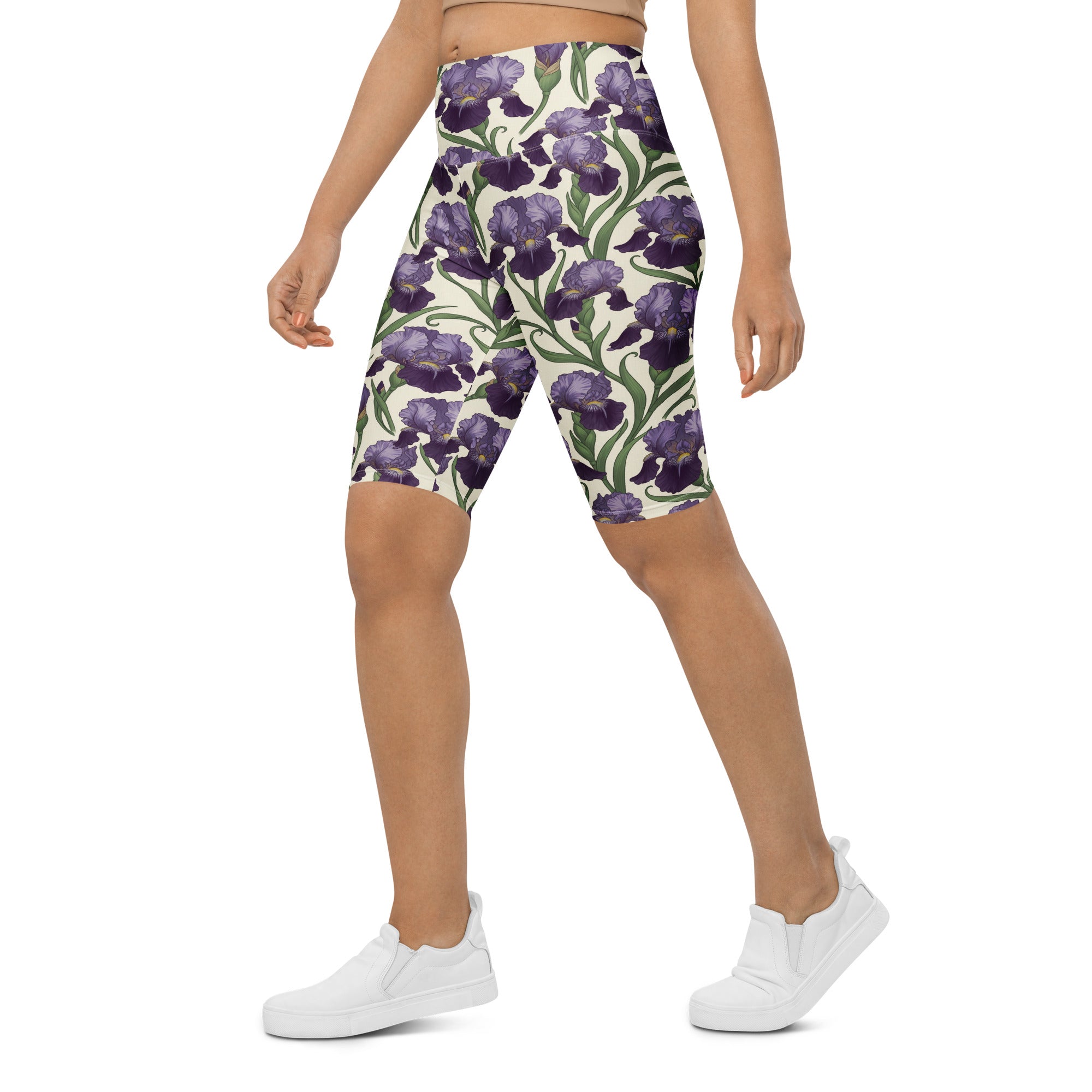 Art Nouveau Iris Bike Shorts | GearBunch