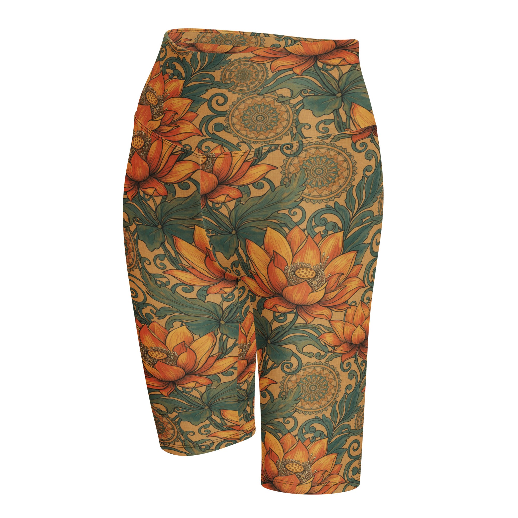 Boho Lotus and Mandalas Bike Shorts | GearBunch