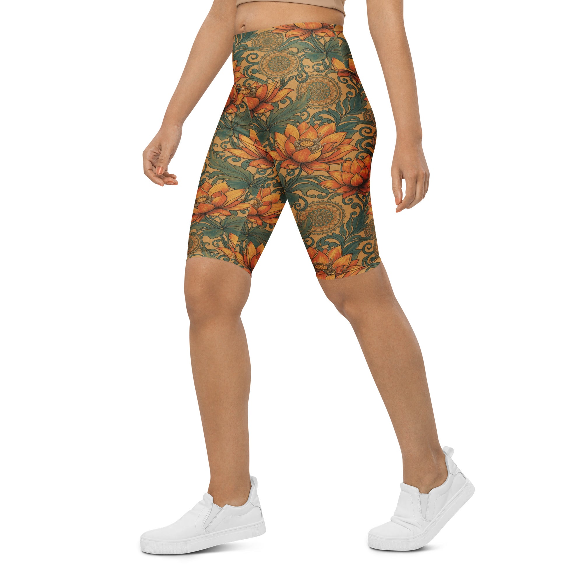 Boho Lotus and Mandalas Bike Shorts | GearBunch