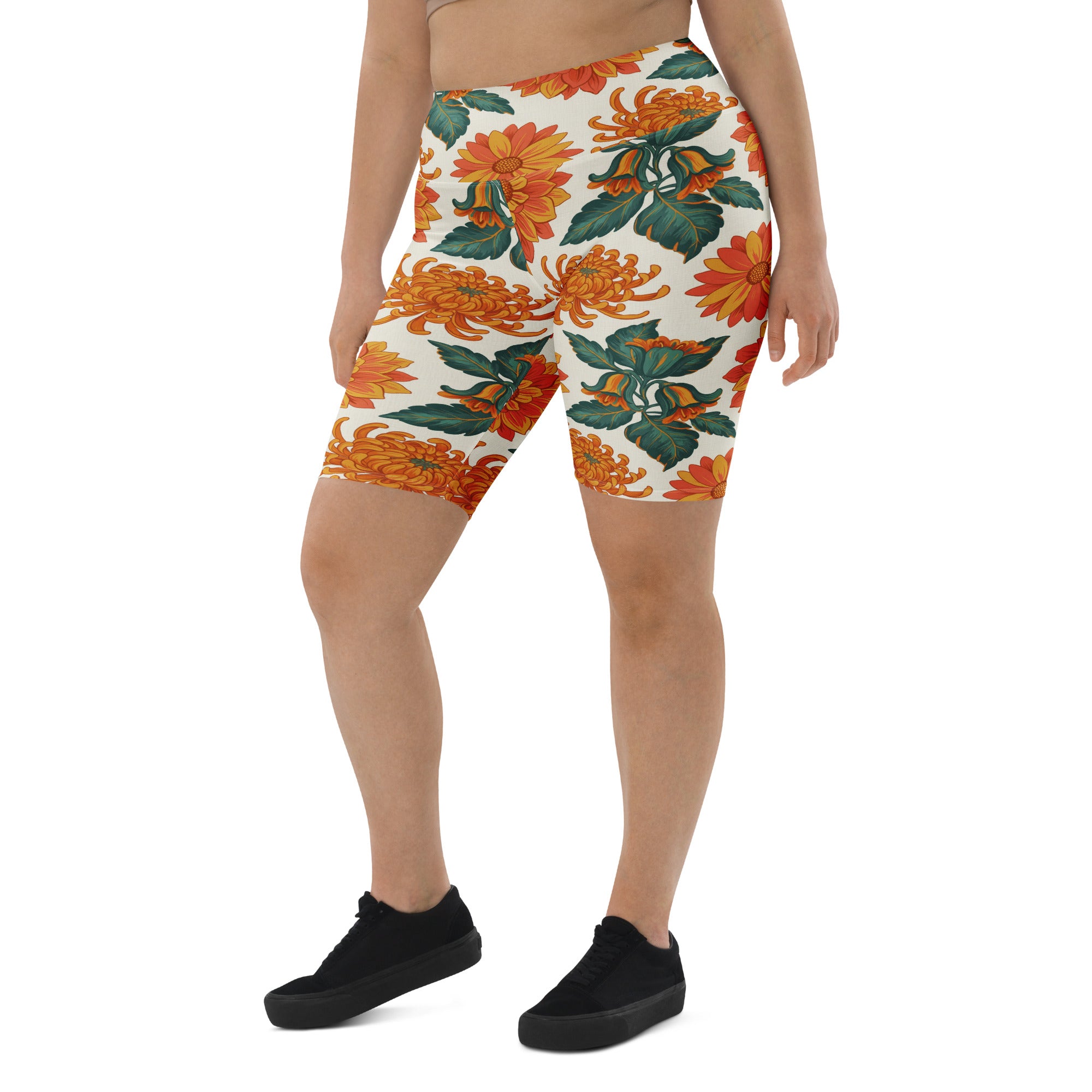 Retro Floral Seventies Bike Shorts | GearBunch