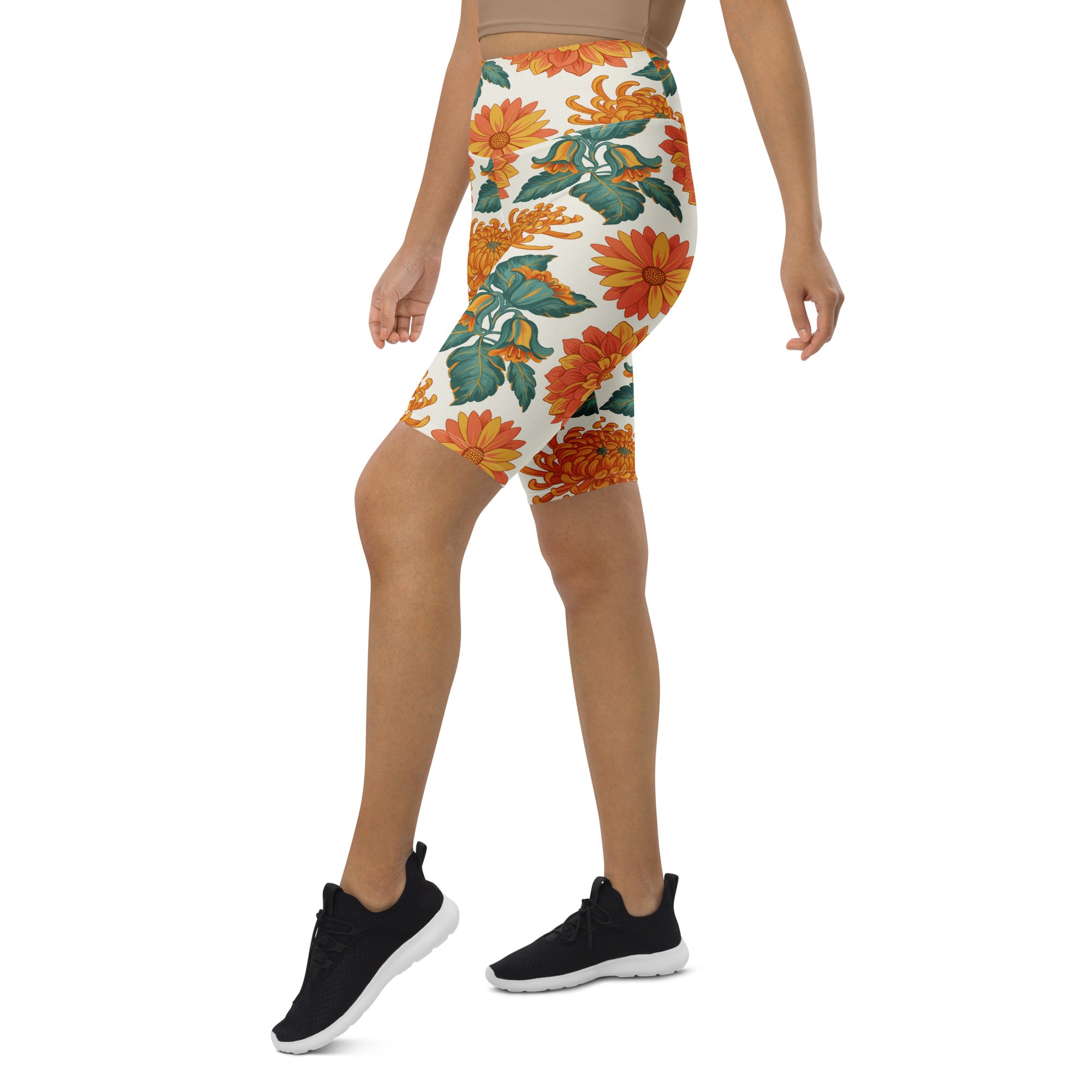 Retro Floral Seventies Bike Shorts | GearBunch