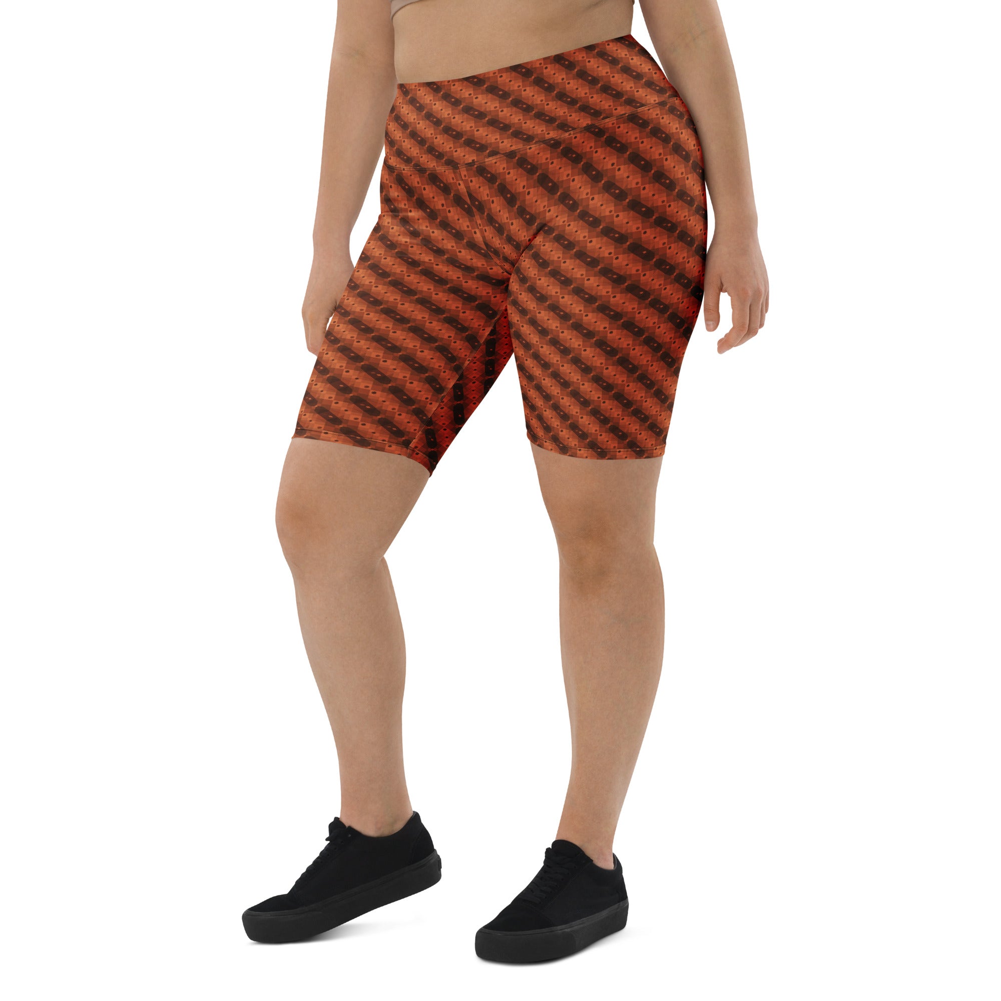 Autumn Gingham Check Bike Shorts | GearBunch