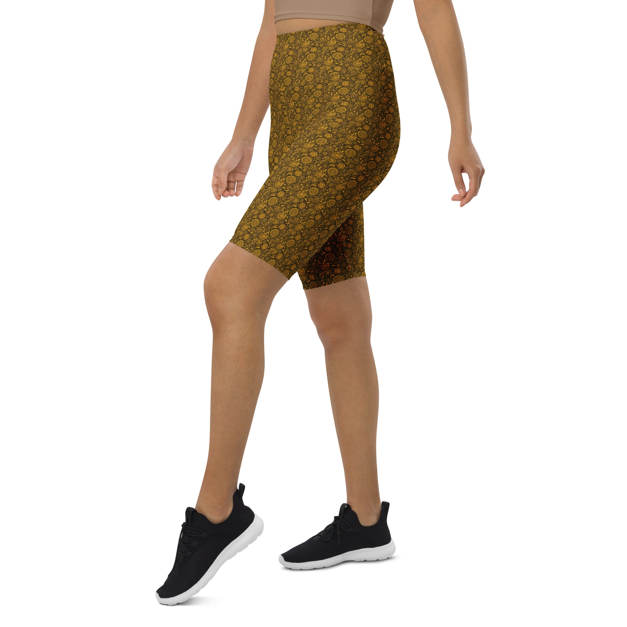 Gustav Klimt Floral Bike Shorts | GearBunch