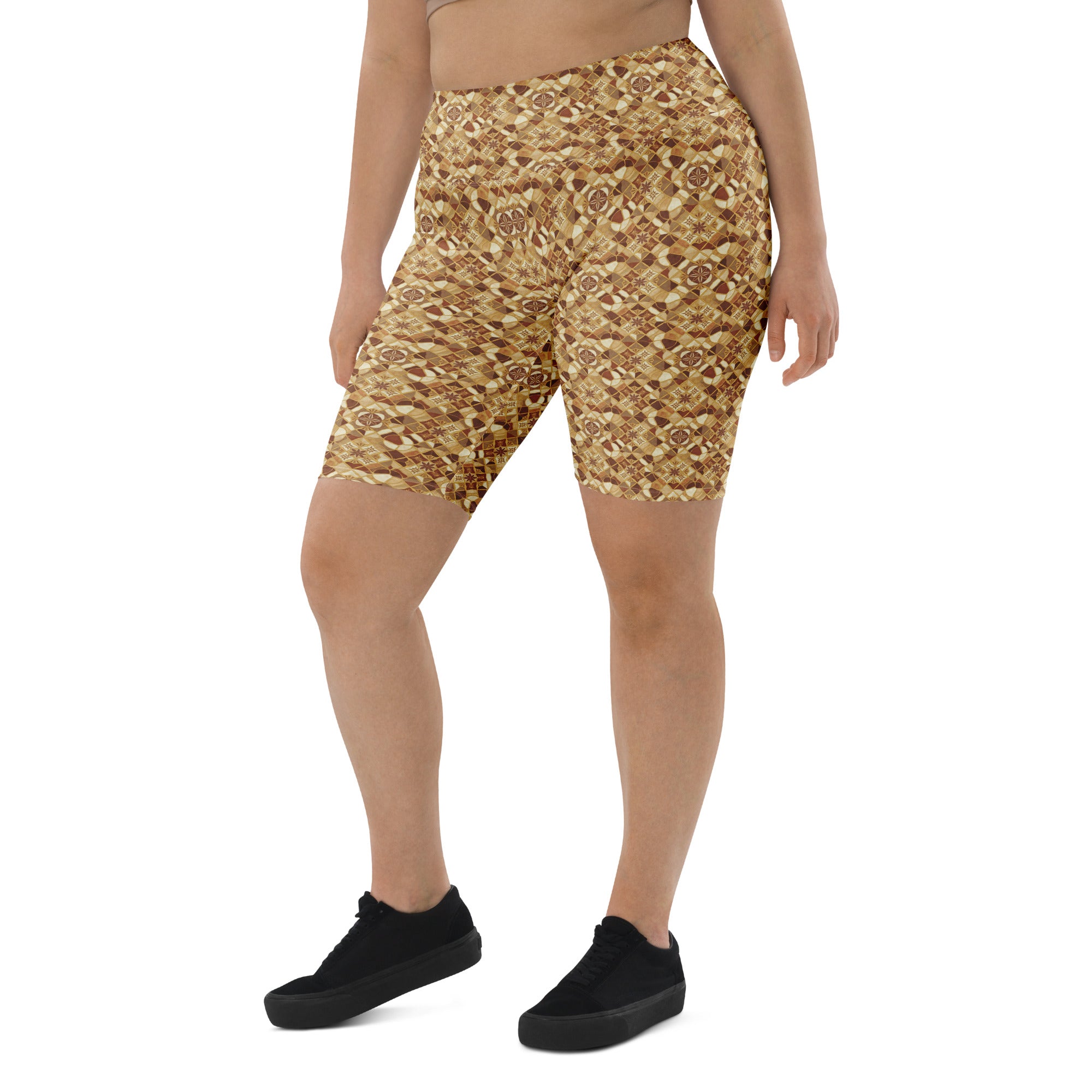 Jerusalem Stone Mosaic Bike Shorts | GearBunch