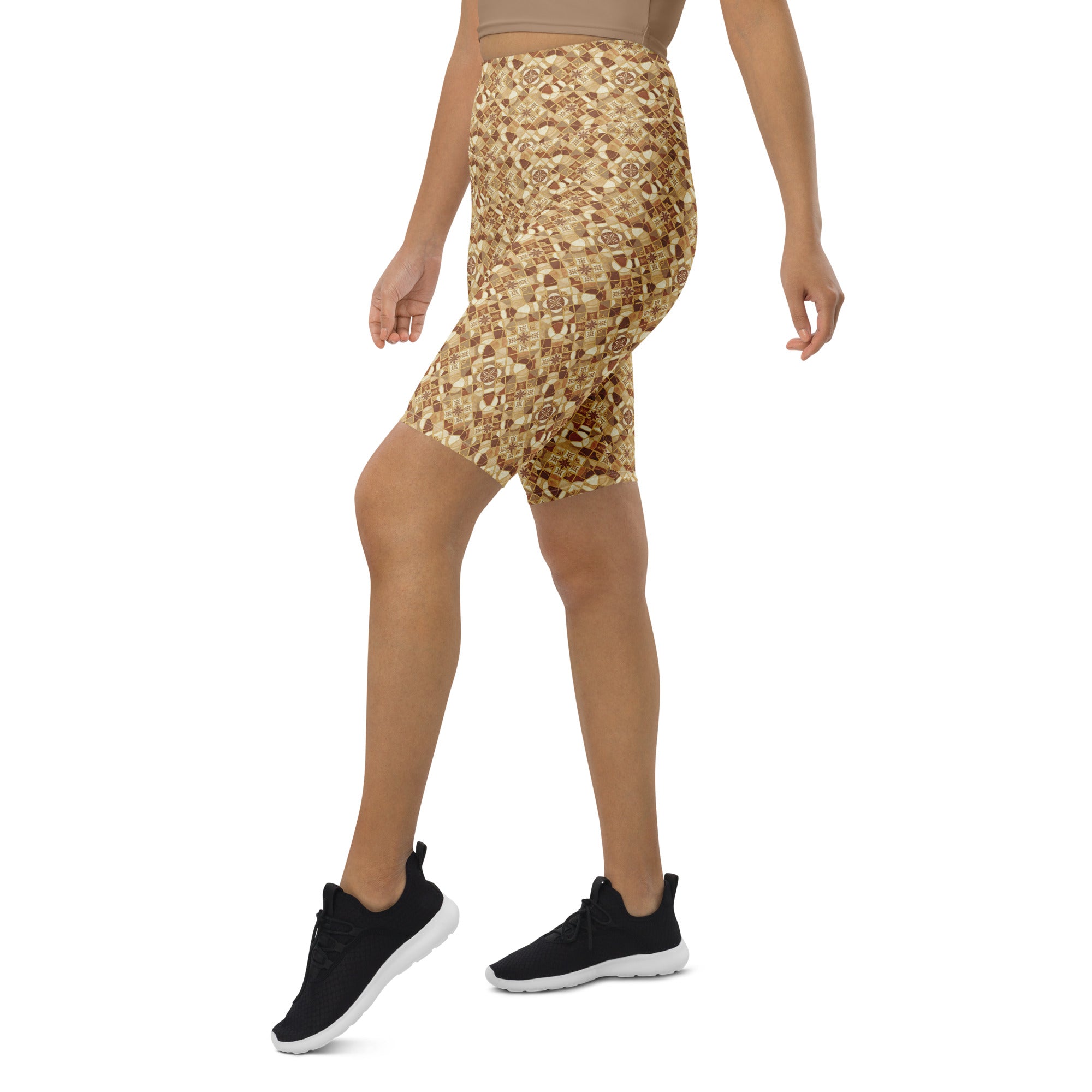 Jerusalem Stone Mosaic Bike Shorts | GearBunch