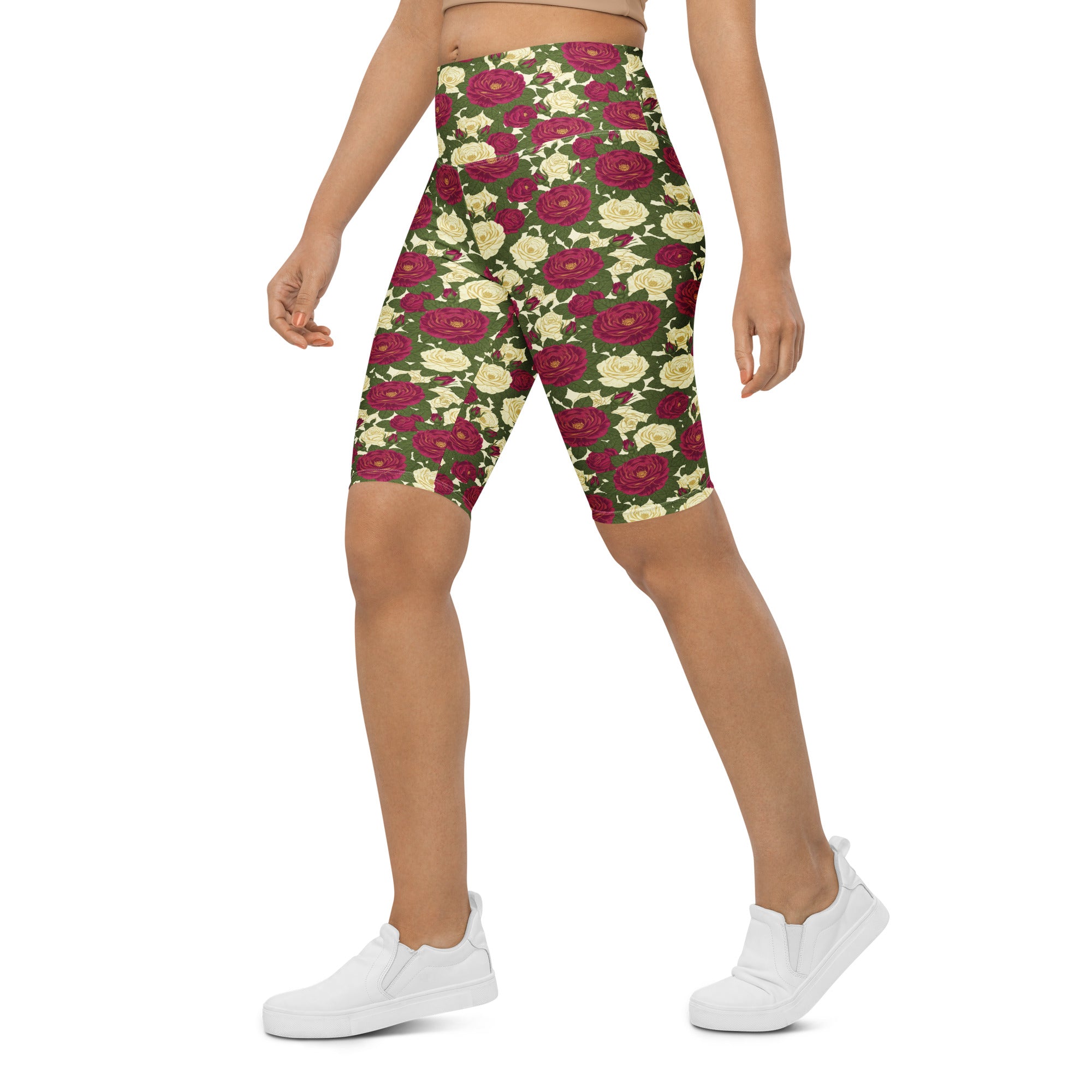Taurus Rose Botanical Bike Shorts | GearBunch