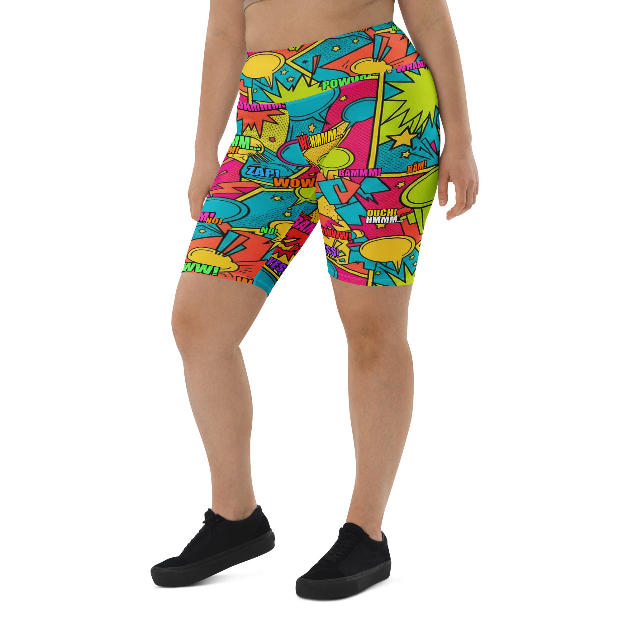 Comic Pop Tropical Bike Shorts | GearBunch