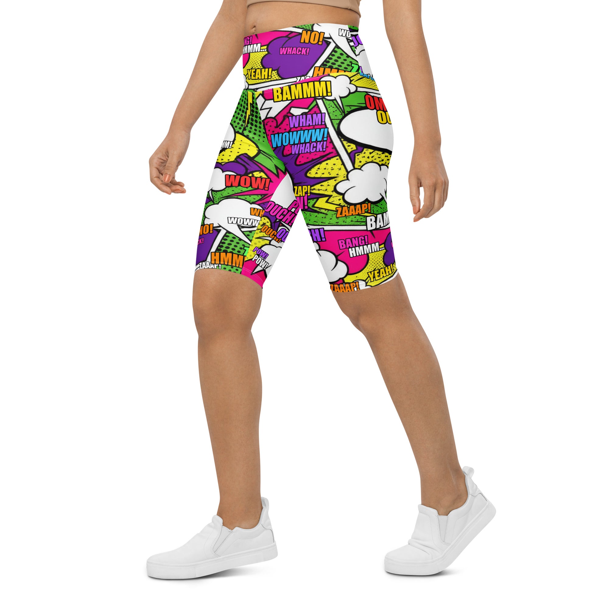 Comic Villain Neon Bike Shorts | GearBunch