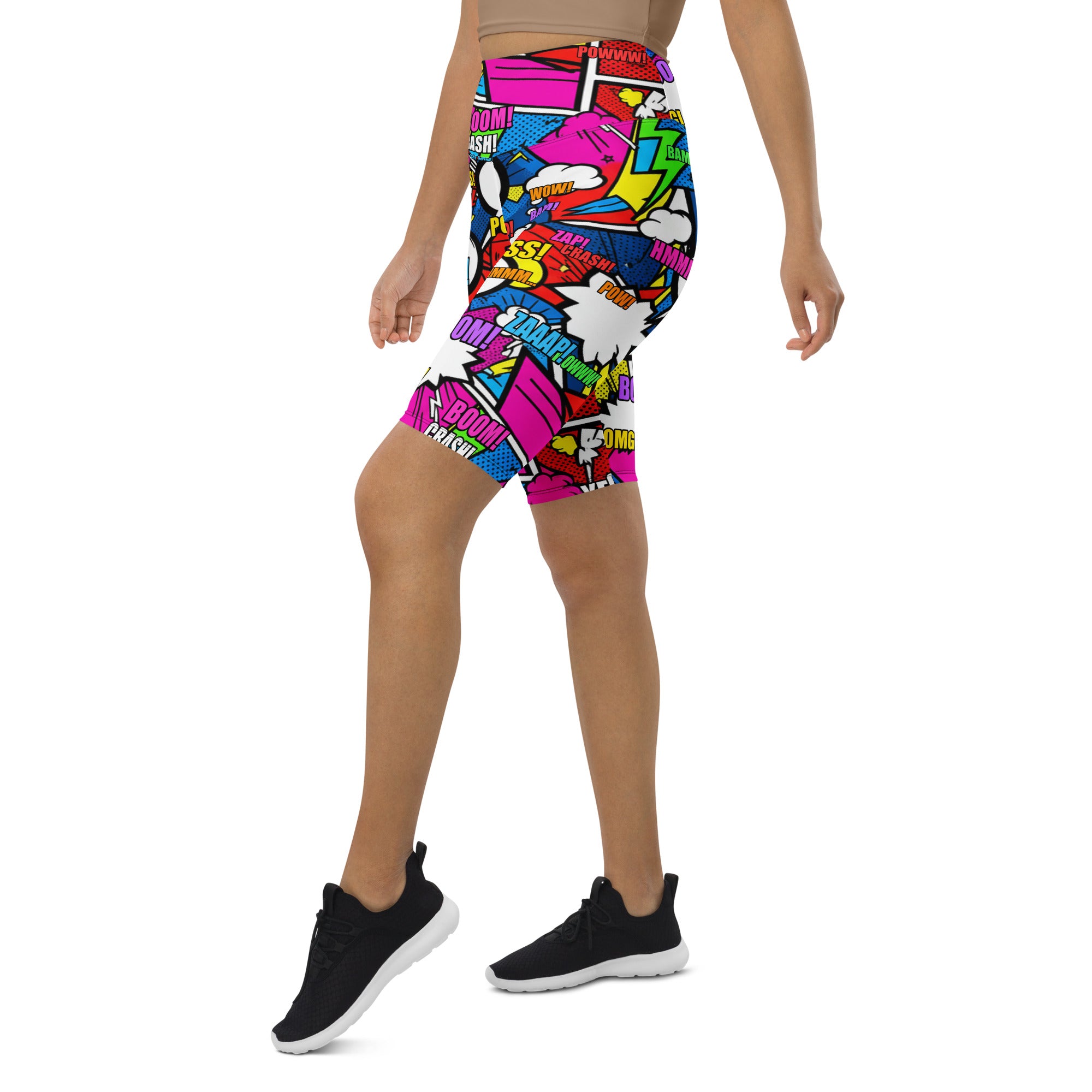 Comic Strip Ninja Night Bike Shorts | GearBunch