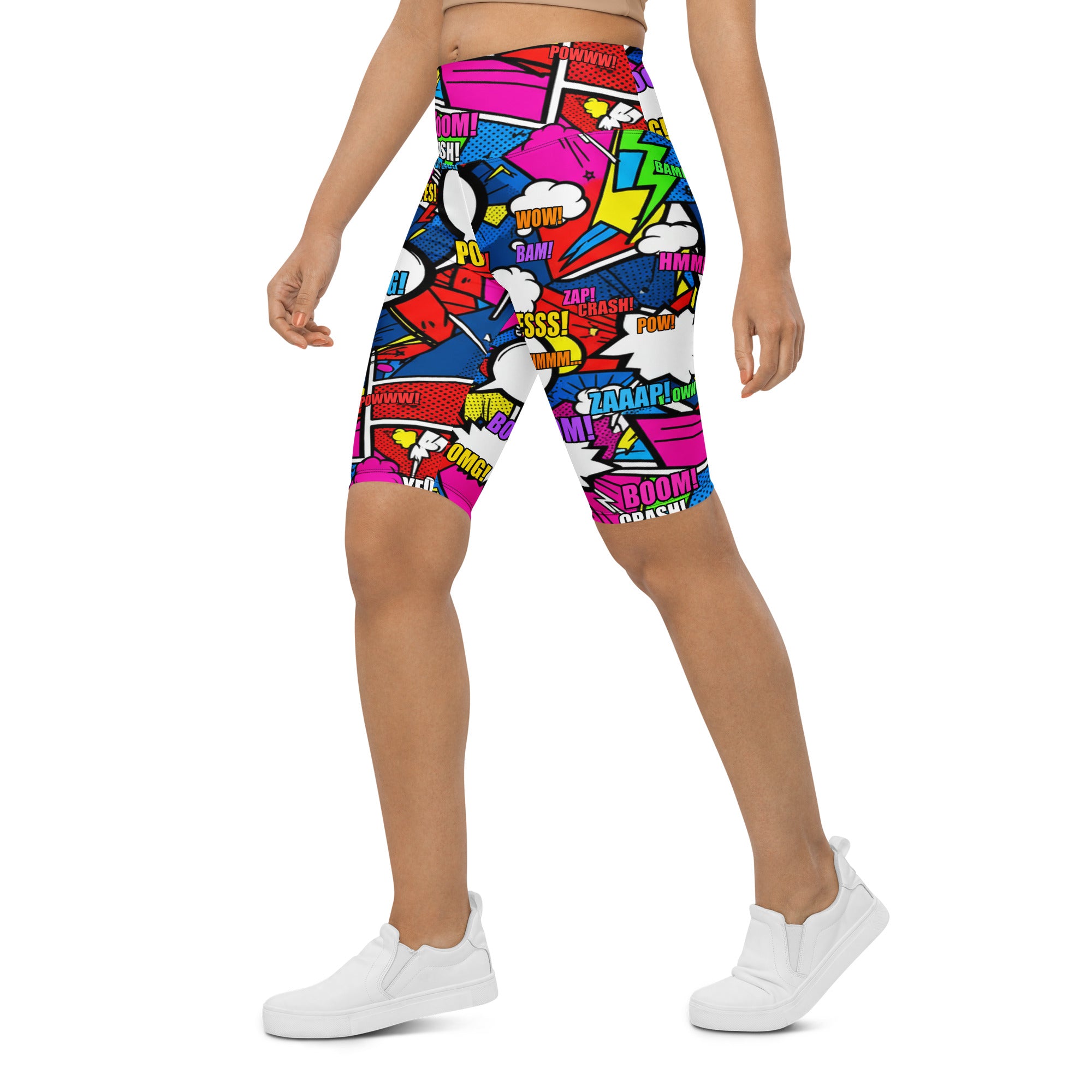 Comic Strip Ninja Night Bike Shorts | GearBunch