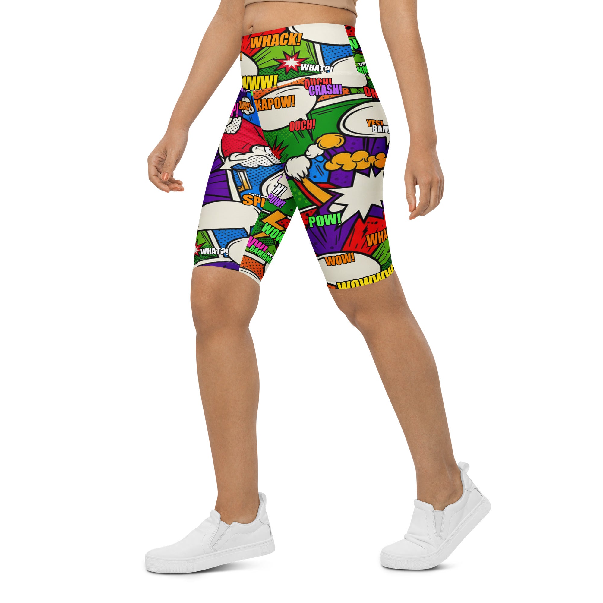 Comic Strip Monster Mash Bike Shorts | GearBunch
