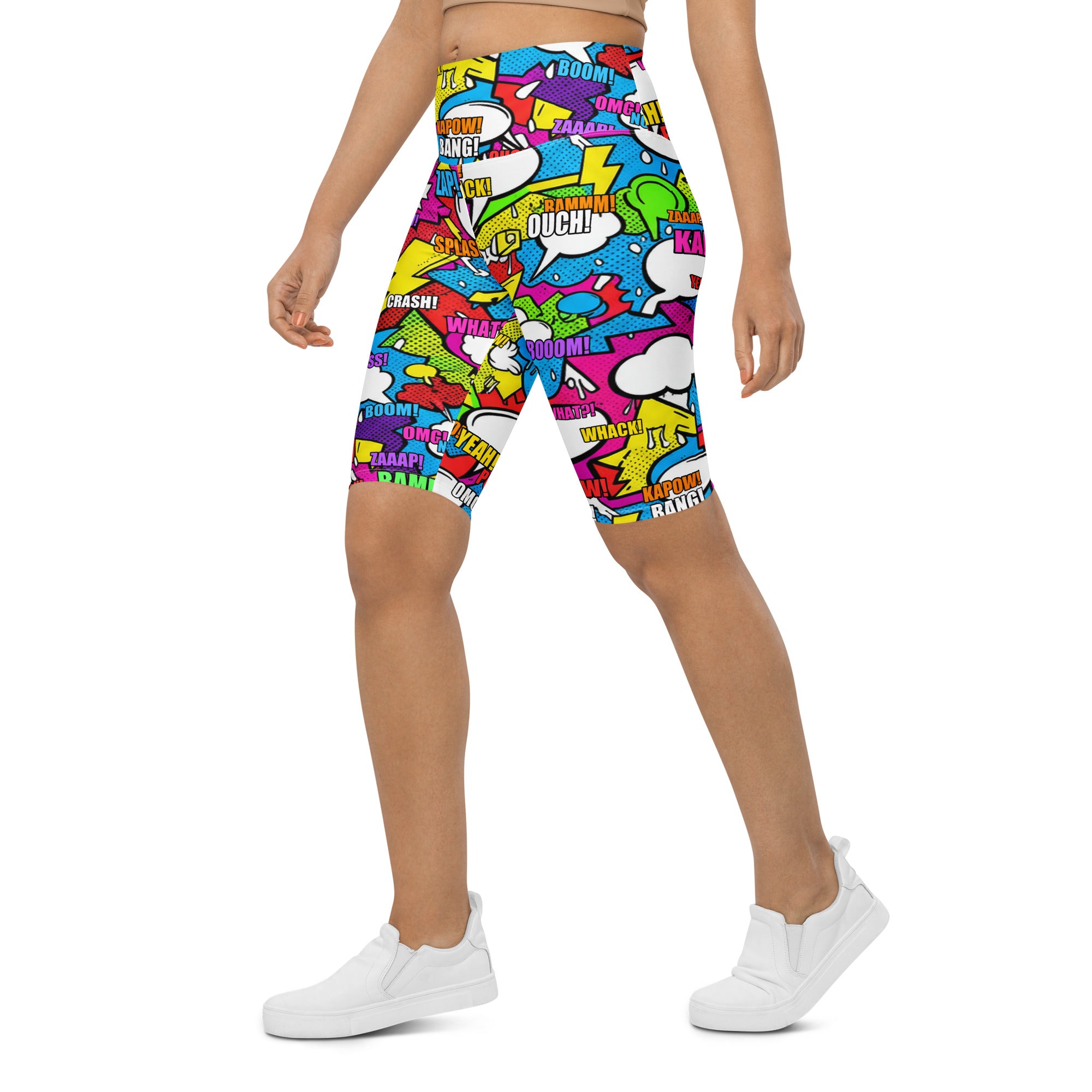 Comic Strip Graffiti Street Bike Shorts | GearBunch