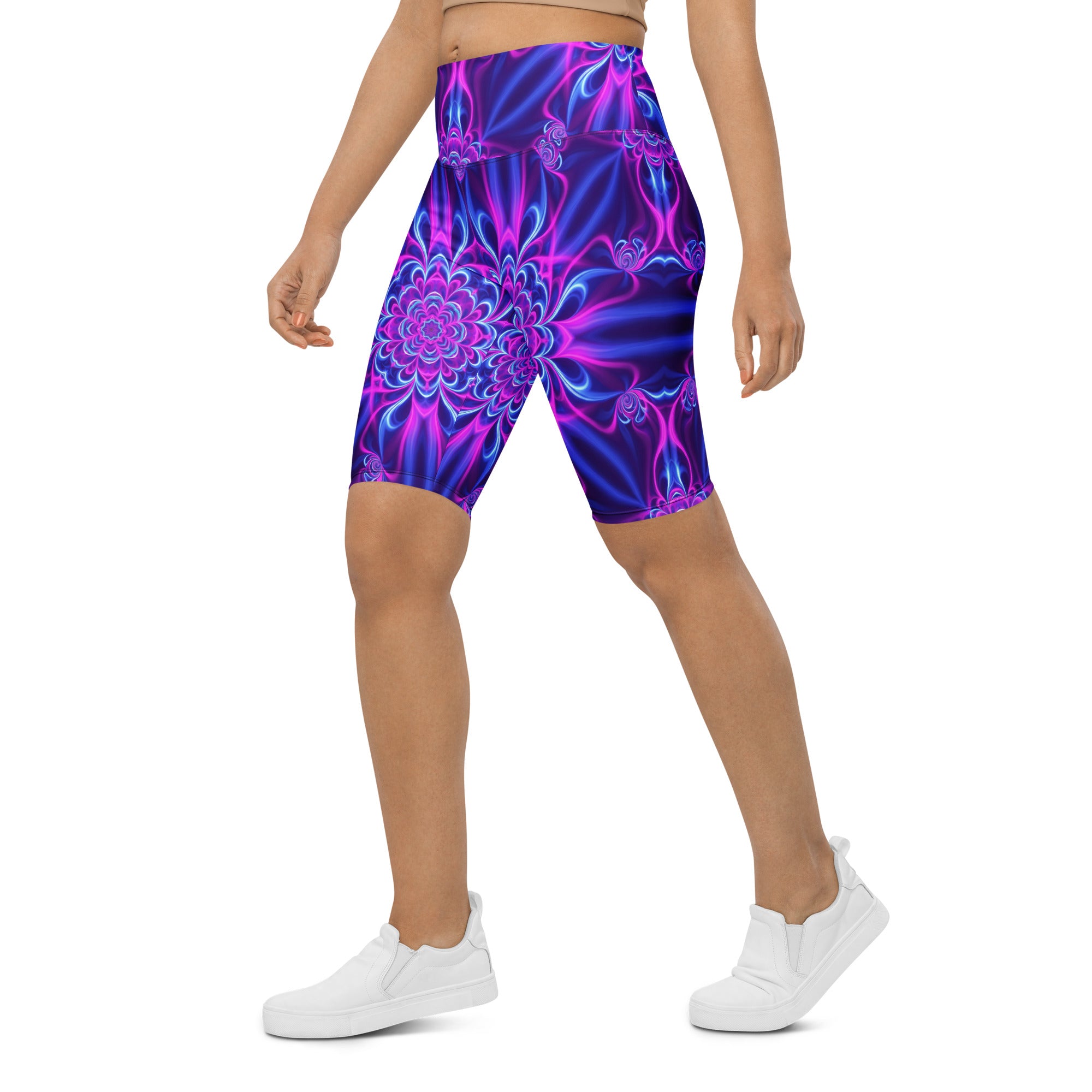 Ultraviolet Bloom Bike Shorts | GearBunch