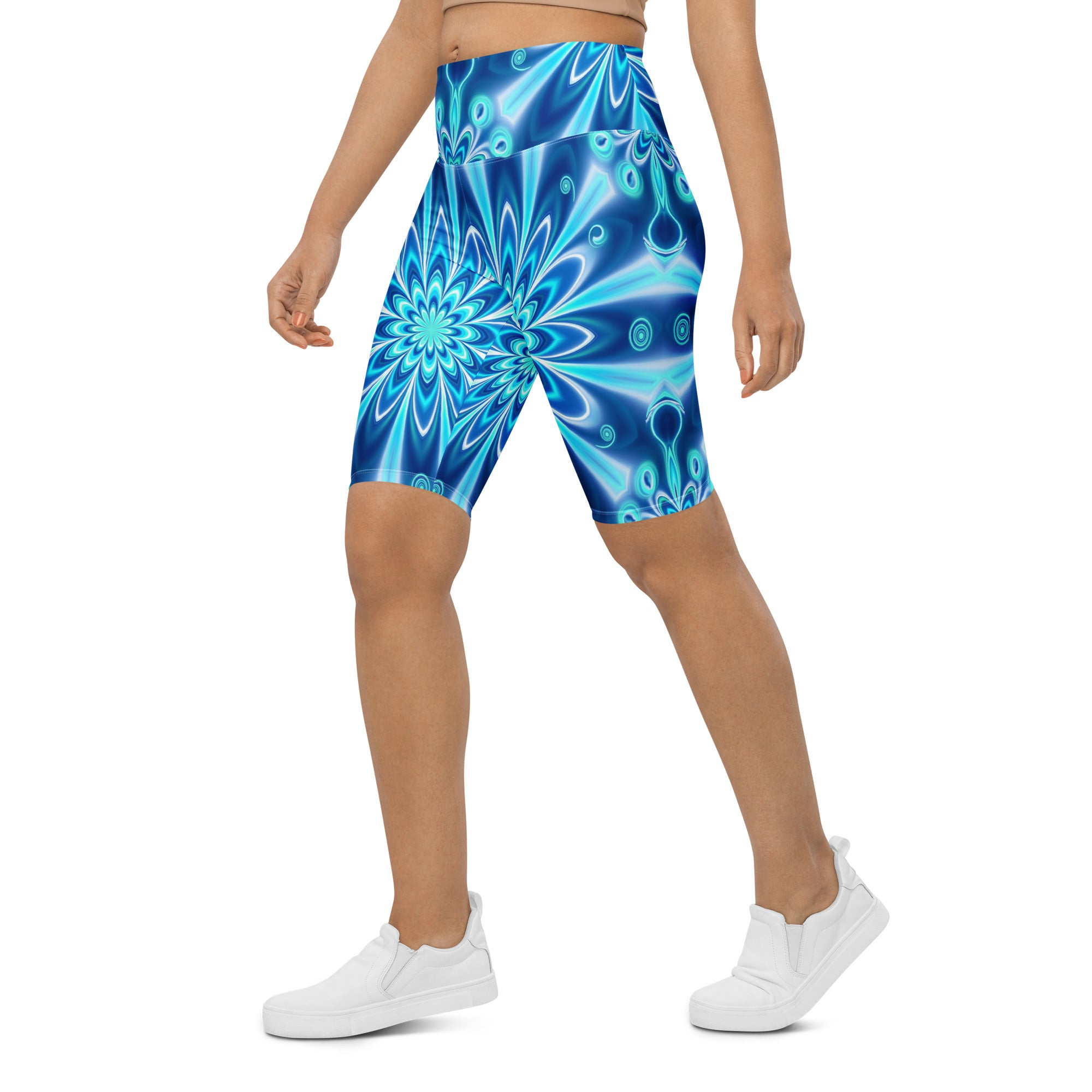 Psychedelic Electric Ocean Bike Shorts | GearBunch