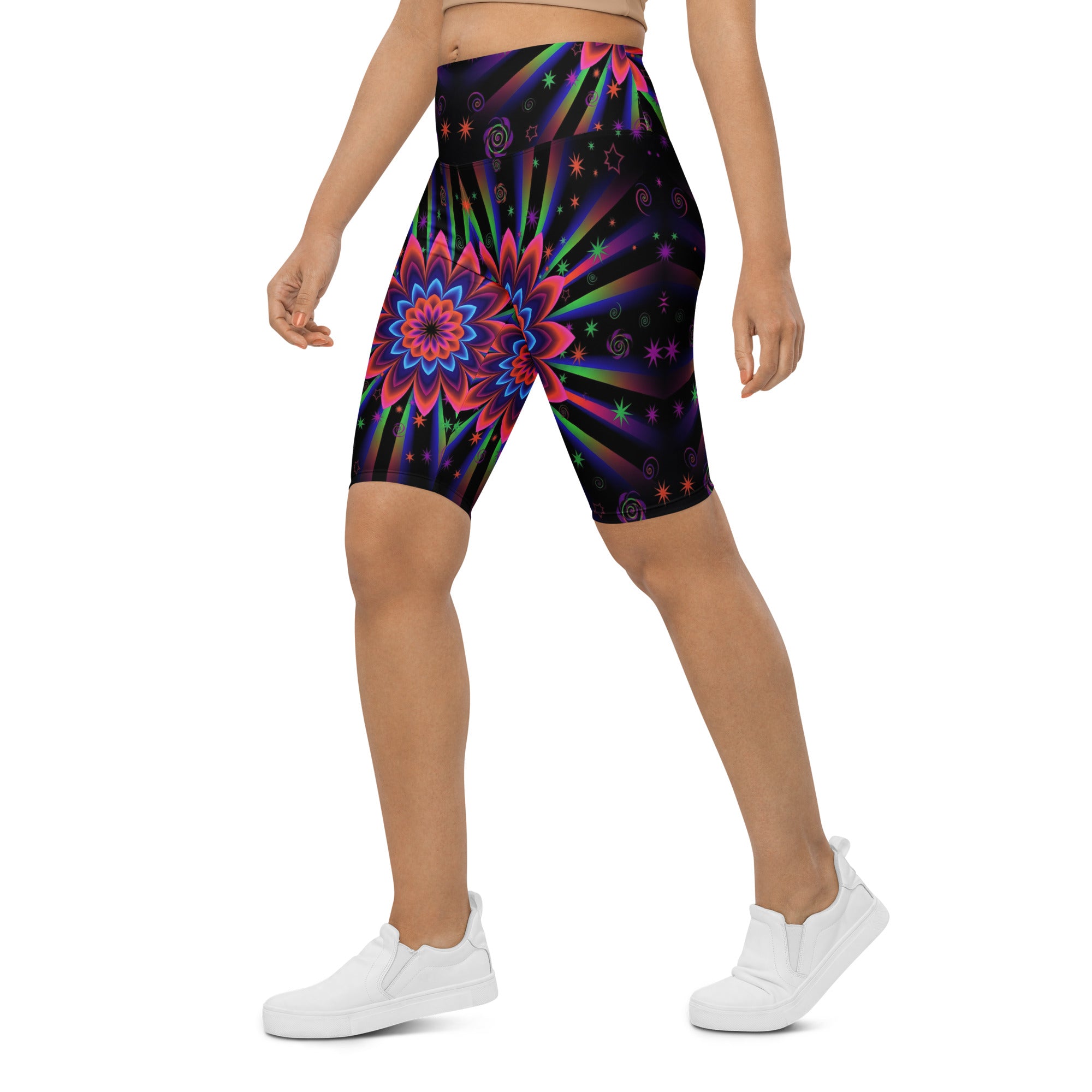 Psychedelic Blacklight Bike Shorts | GearBunch