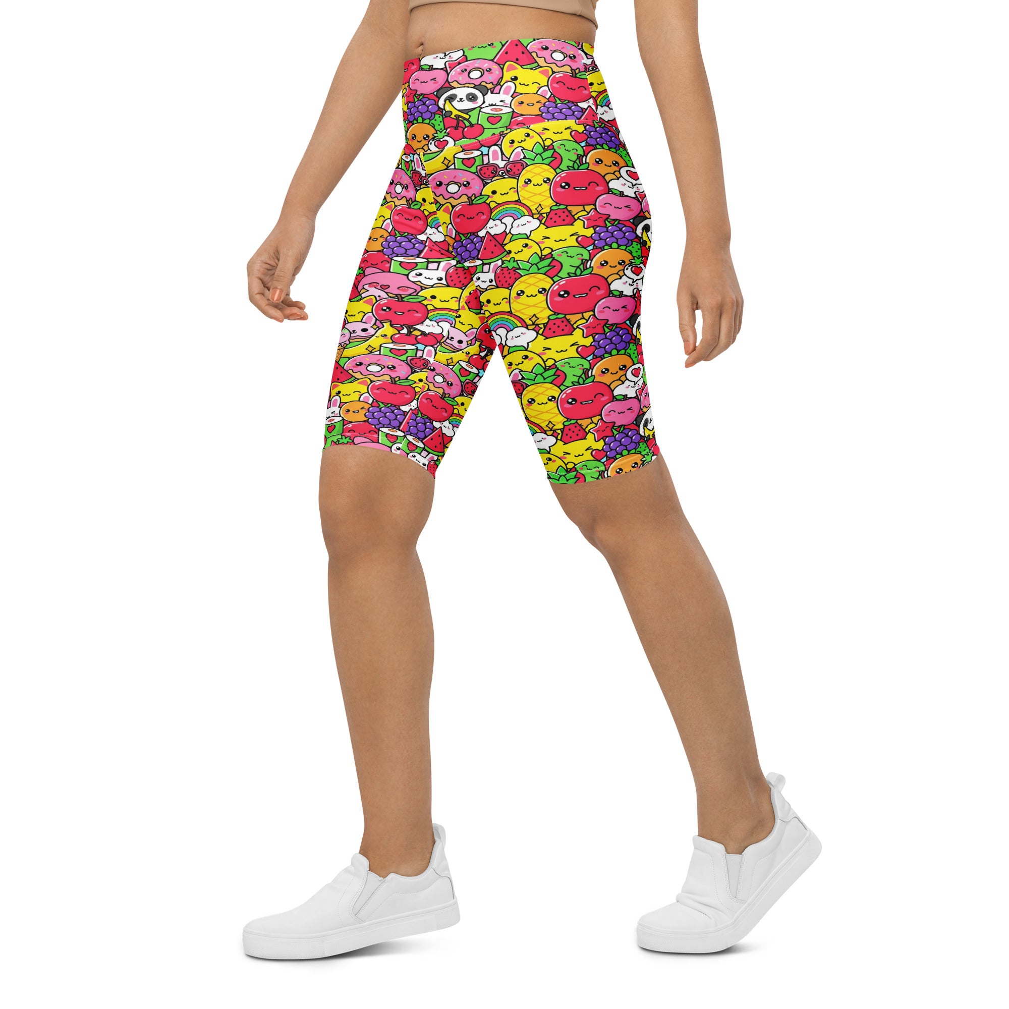 Kawaii Fruit Salad Bike Shorts | GearBunch