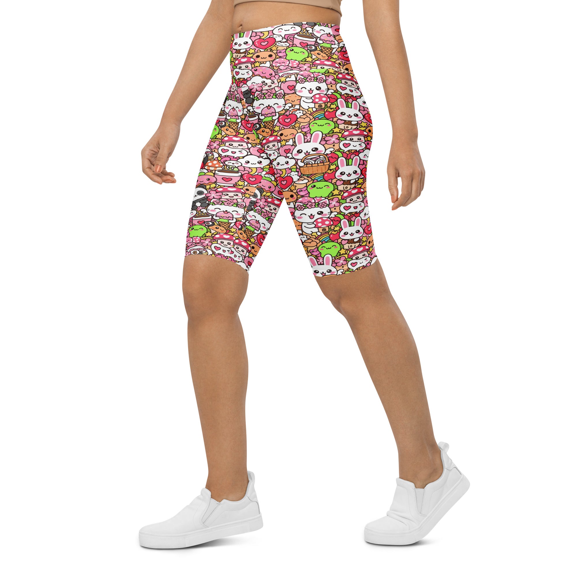 Kawaii Sakura Picnic Bike Shorts | GearBunch