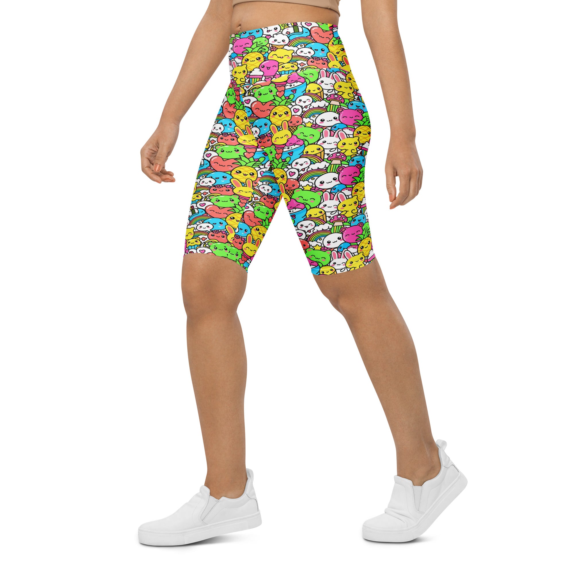 Kawaii Tropical Pineapple Bike Shorts | GearBunch