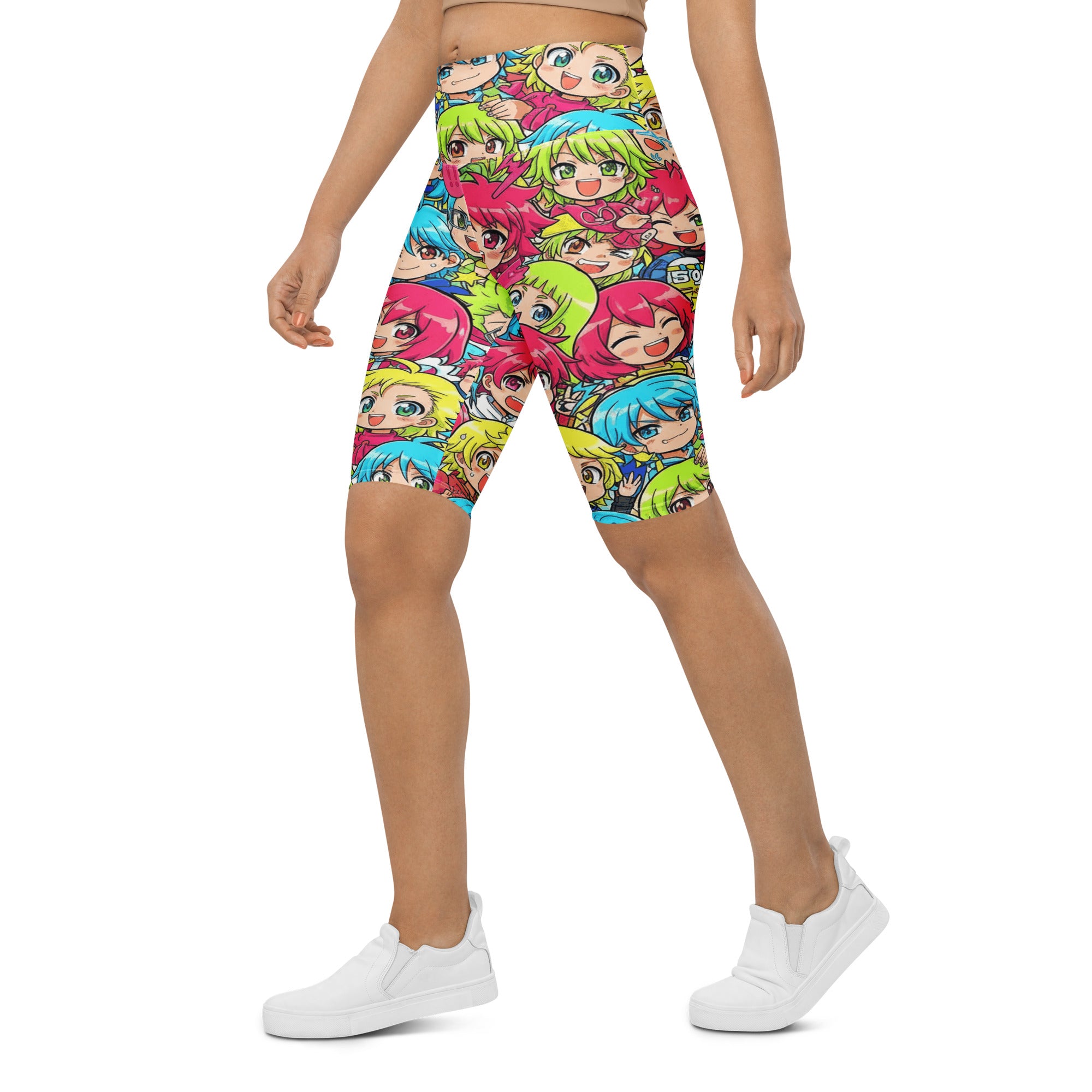 Anime Collage Chibi Party Bike Shorts | GearBunch