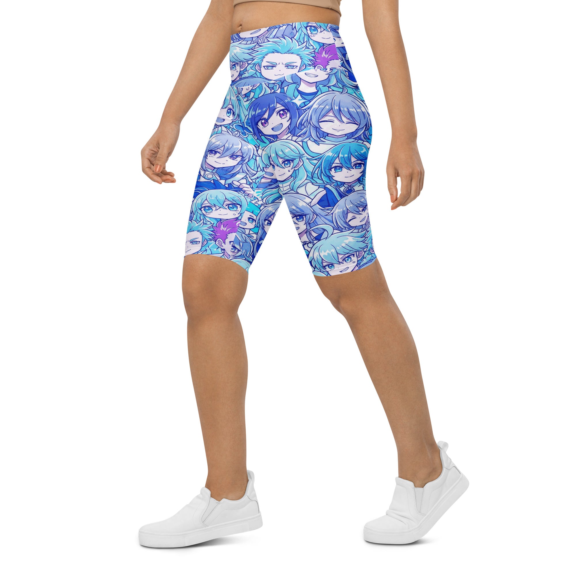 Anime Collage Ice Kingdom Bike Shorts | GearBunch