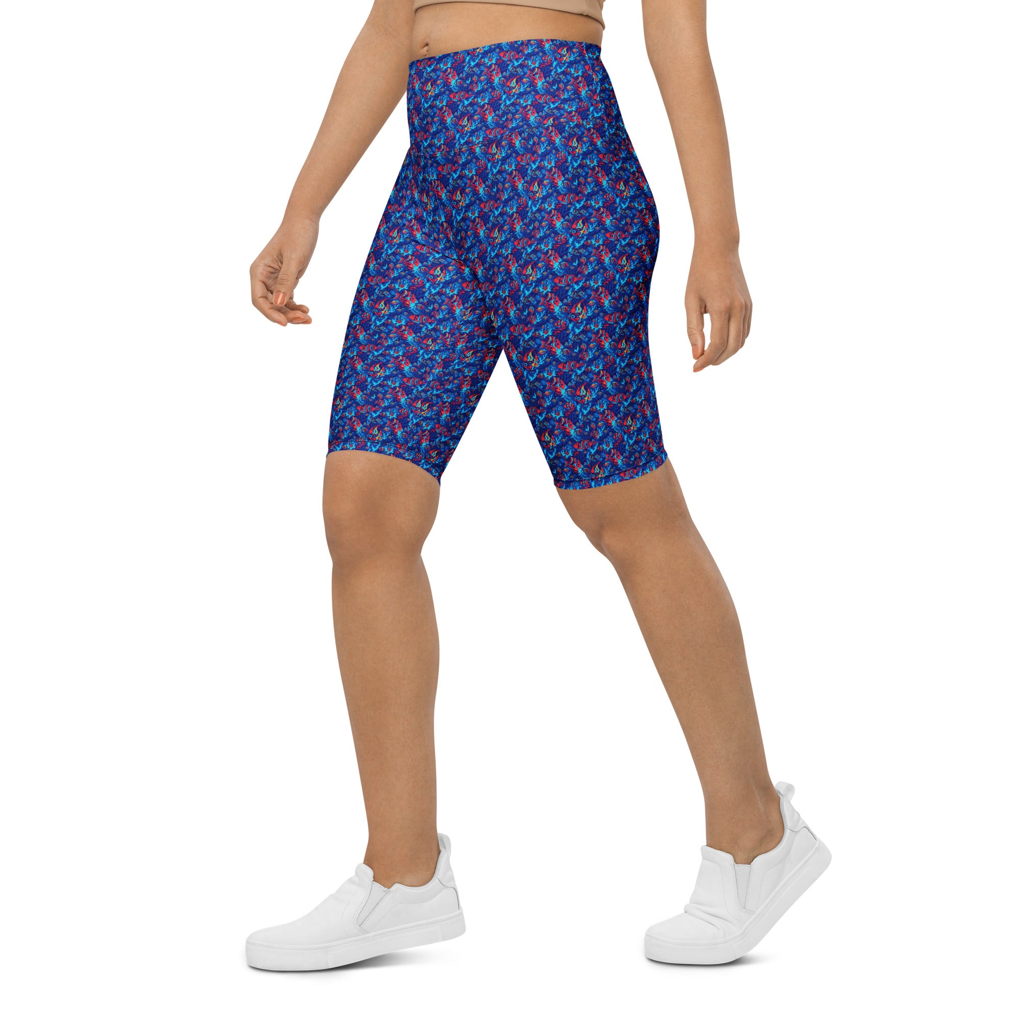 Colorful Tropical Fishes Bike Shorts | GearBunch