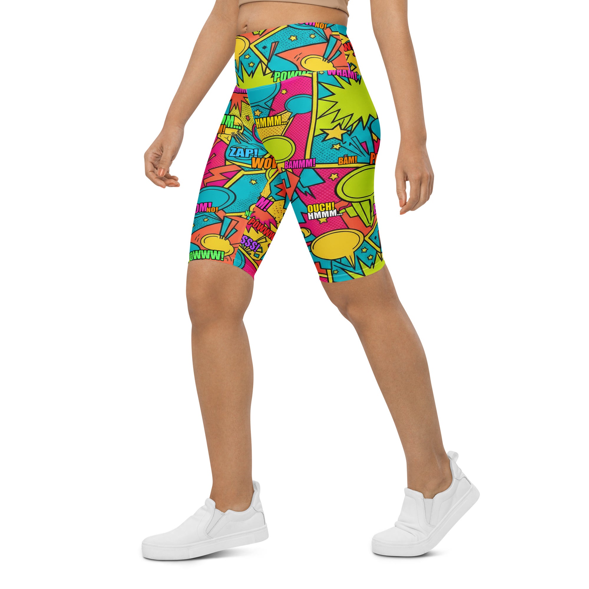 Comic Pop Tropical Bike Shorts | GearBunch