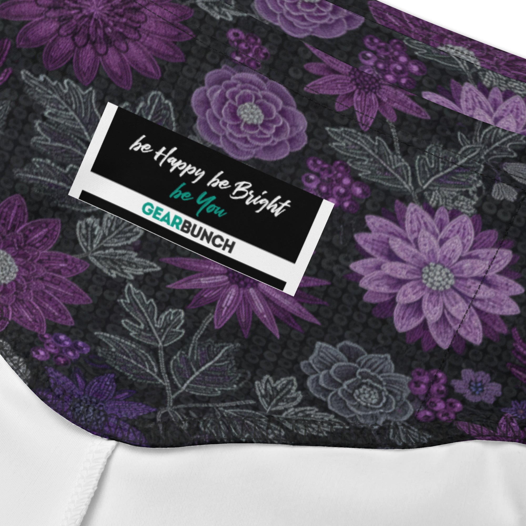 Jewel Paillette Orchid Bike Shorts | GearBunch