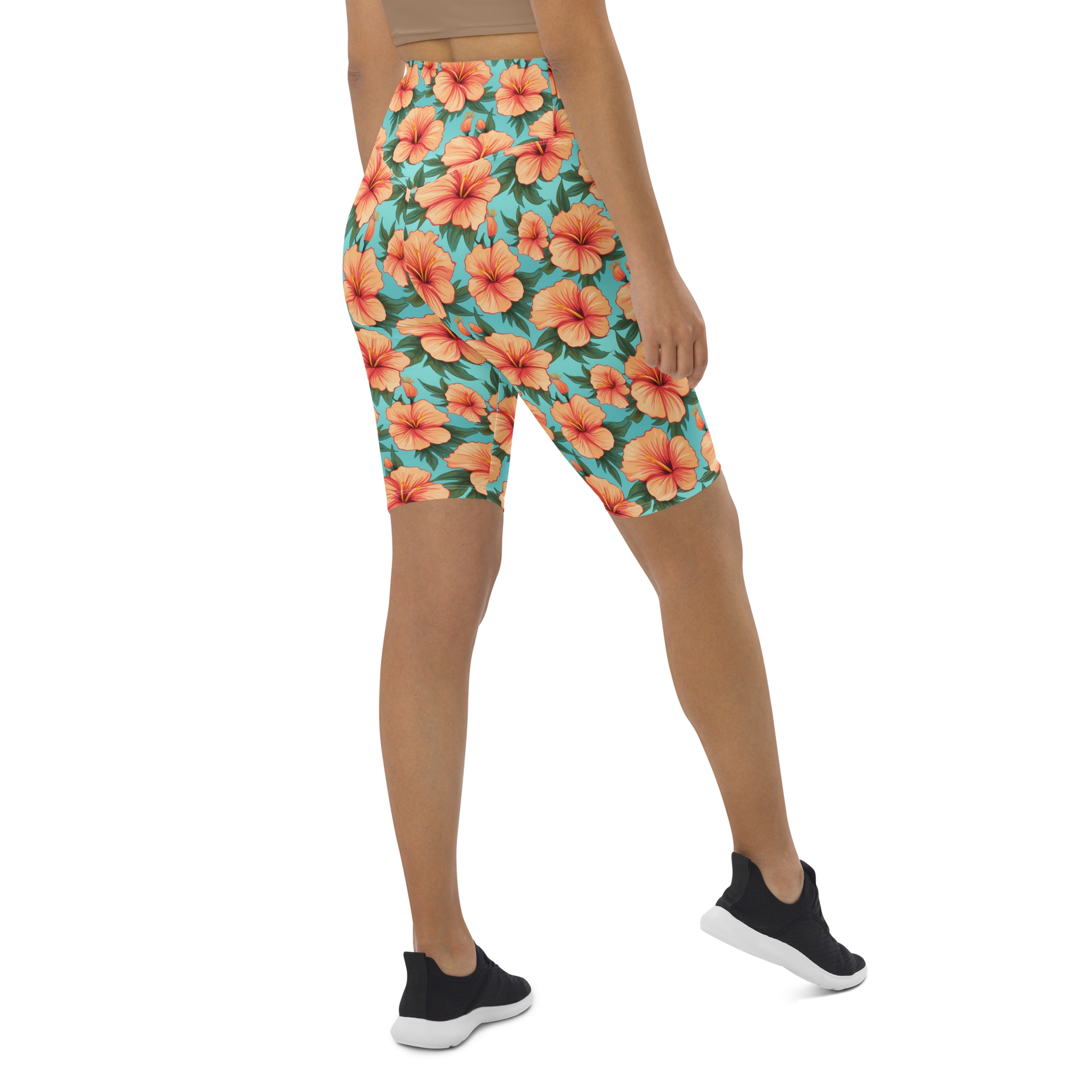 Tropical Hibiscus Bike Shorts | GearBunch