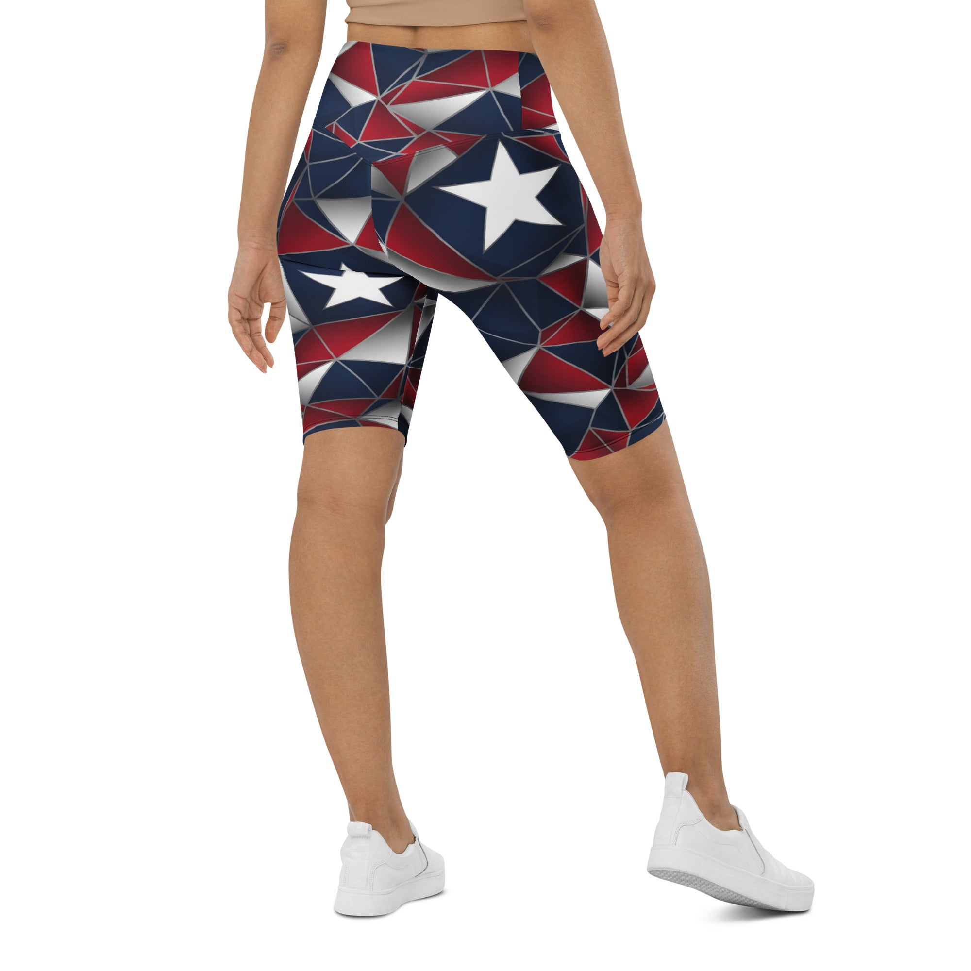Geometric Flag Prism Bike Shorts | GearBunch