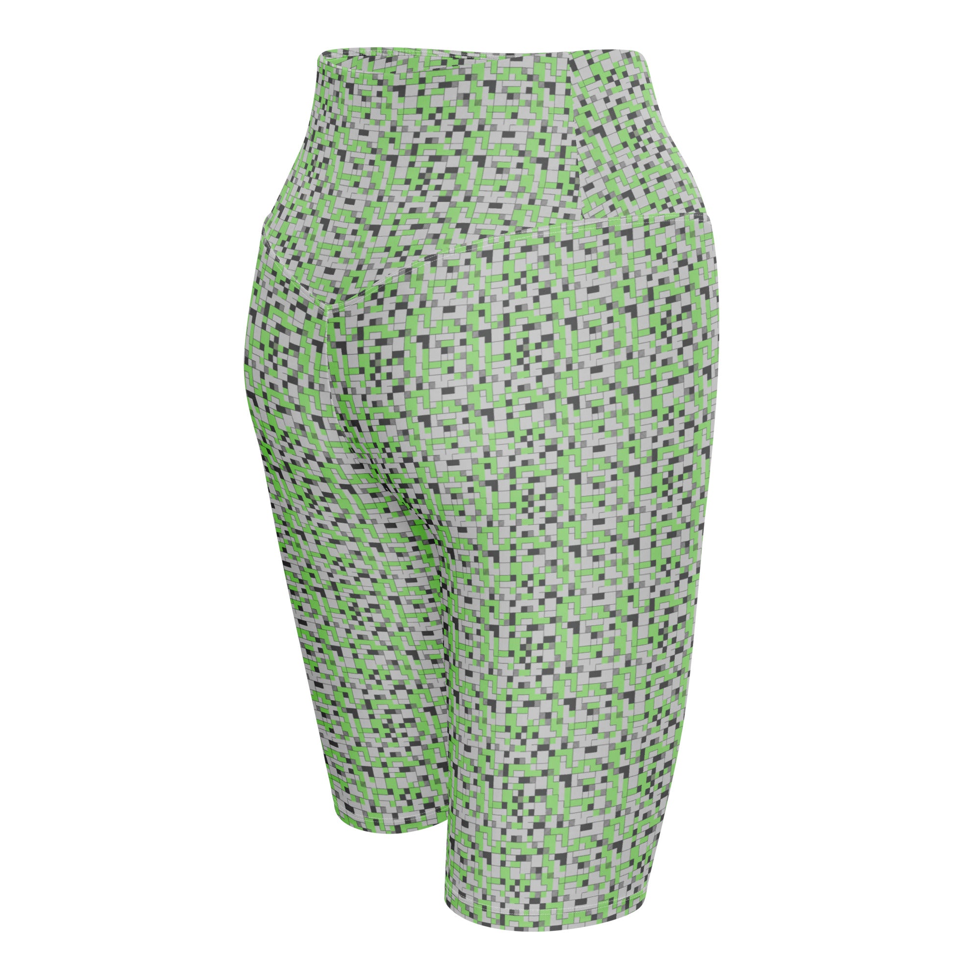 Small Blocks Geometric Bike Shorts | GearBunch