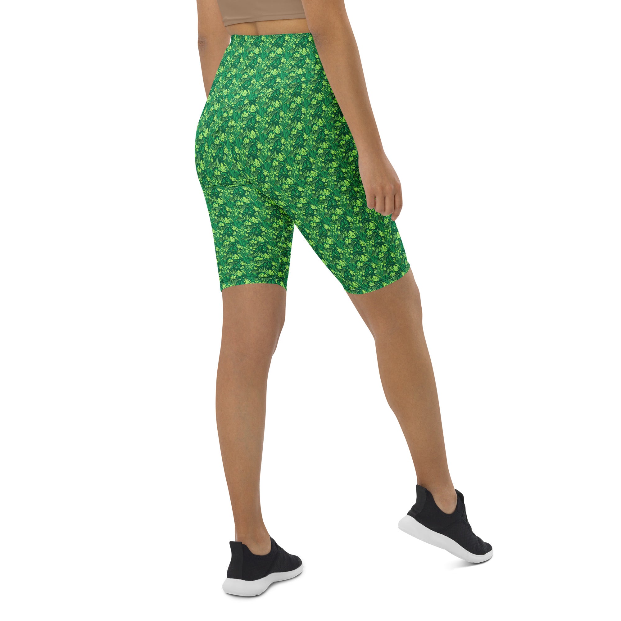 Minimalist Plant Illustration Bike Shorts | GearBunch