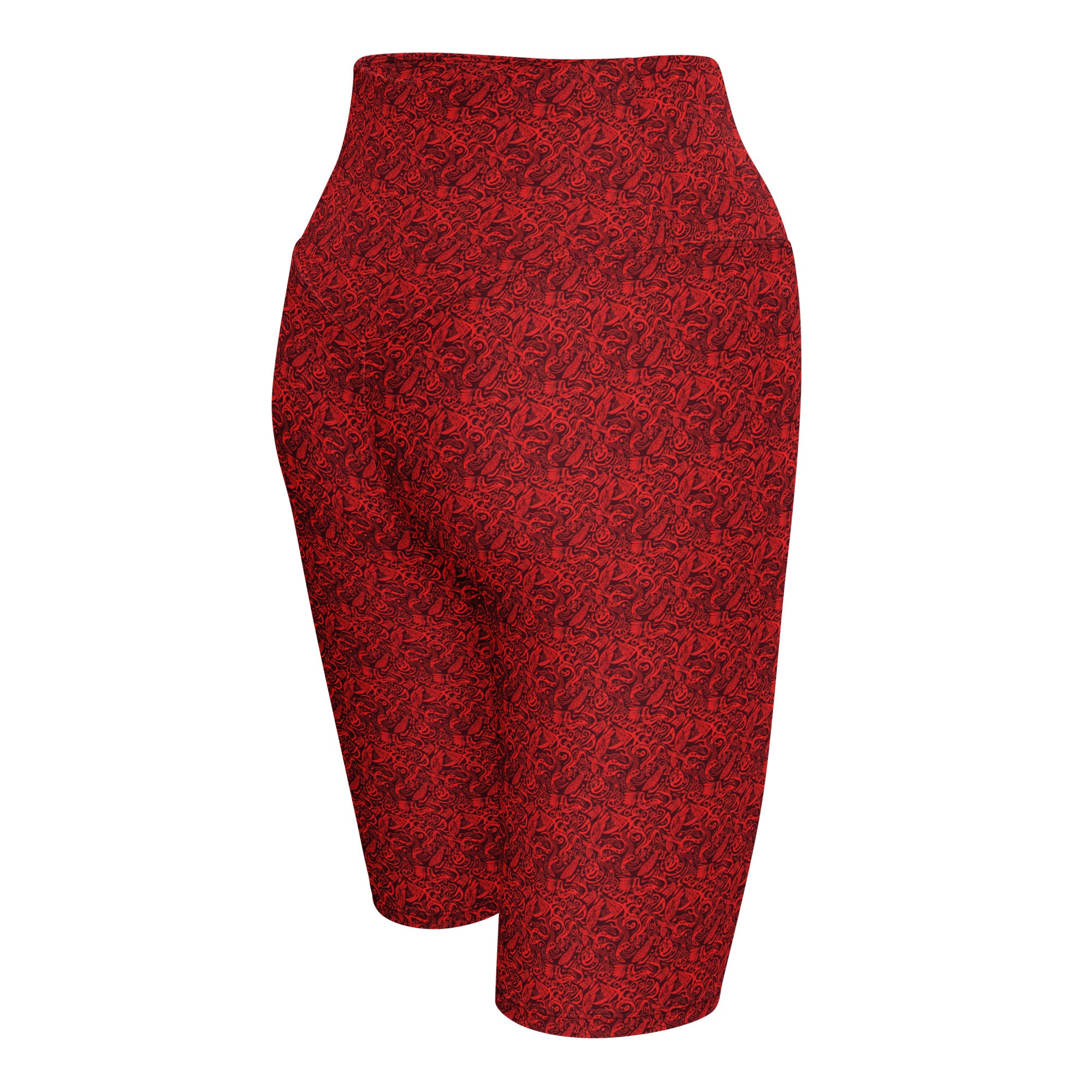 Red Snake Bird Divination Bike Shorts | GearBunch