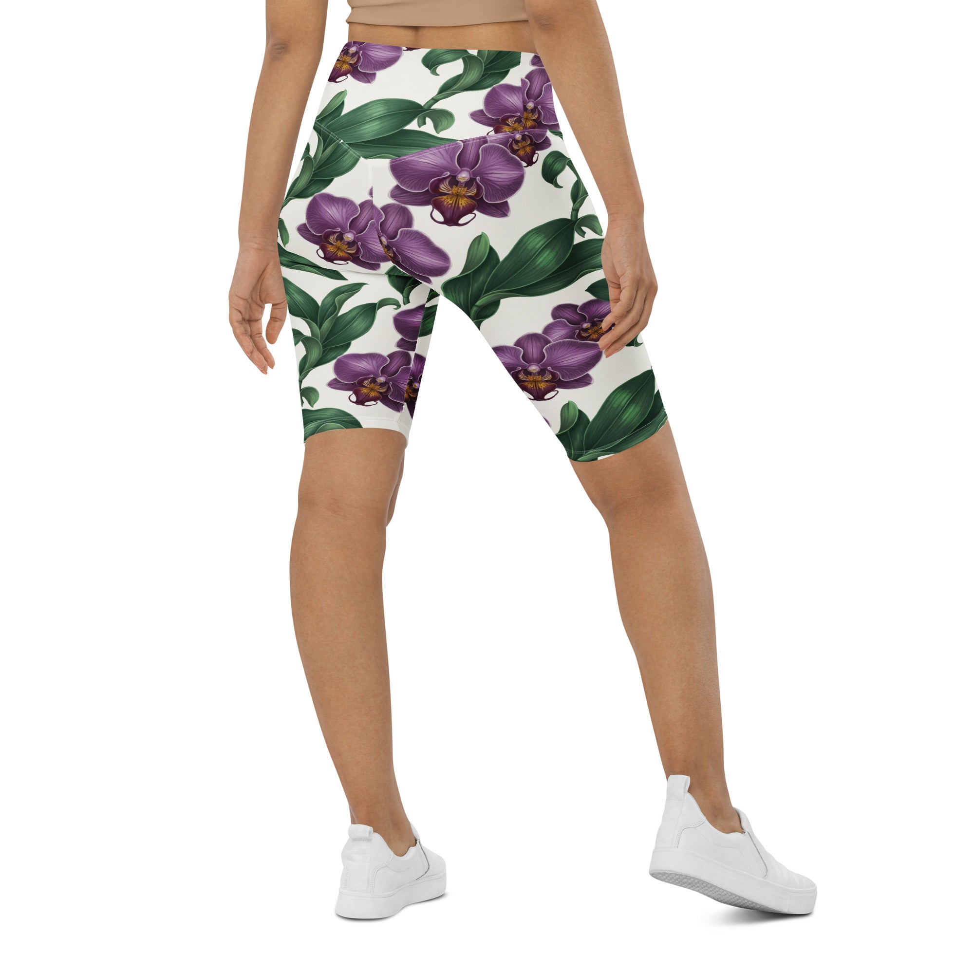 Vintage Orchid Botanical Bike Shorts | GearBunch