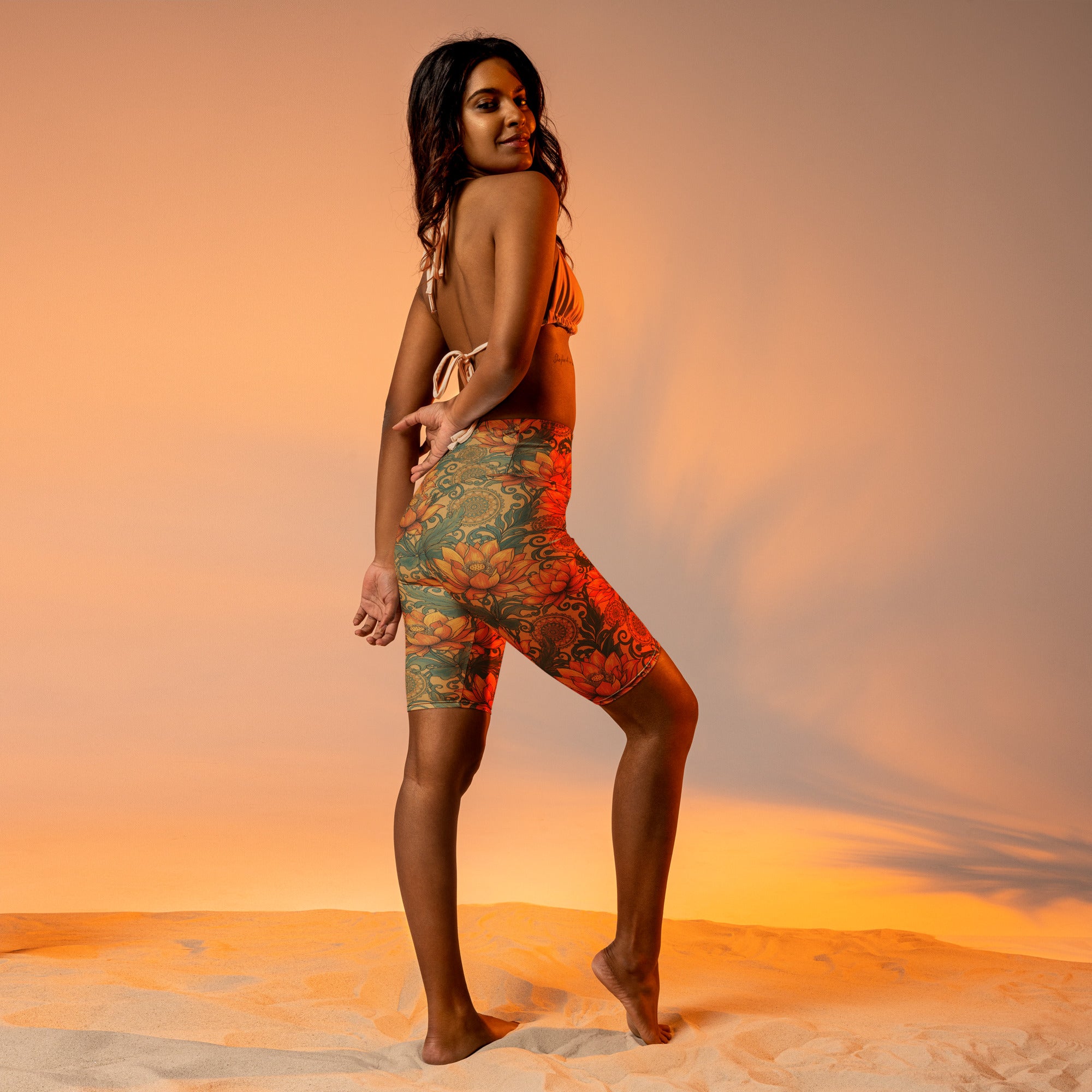 Boho Lotus and Mandalas Bike Shorts | GearBunch
