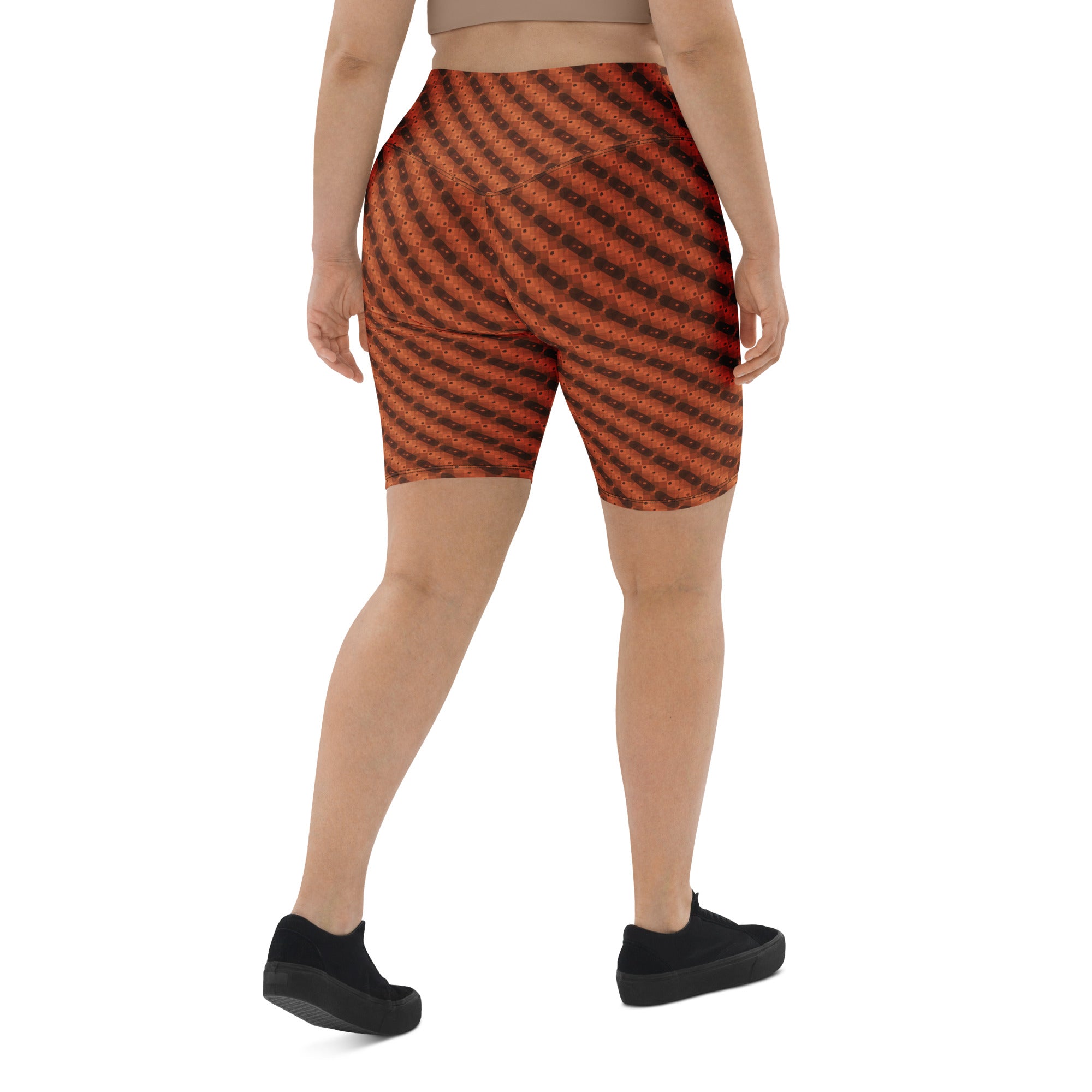 Autumn Gingham Check Bike Shorts | GearBunch