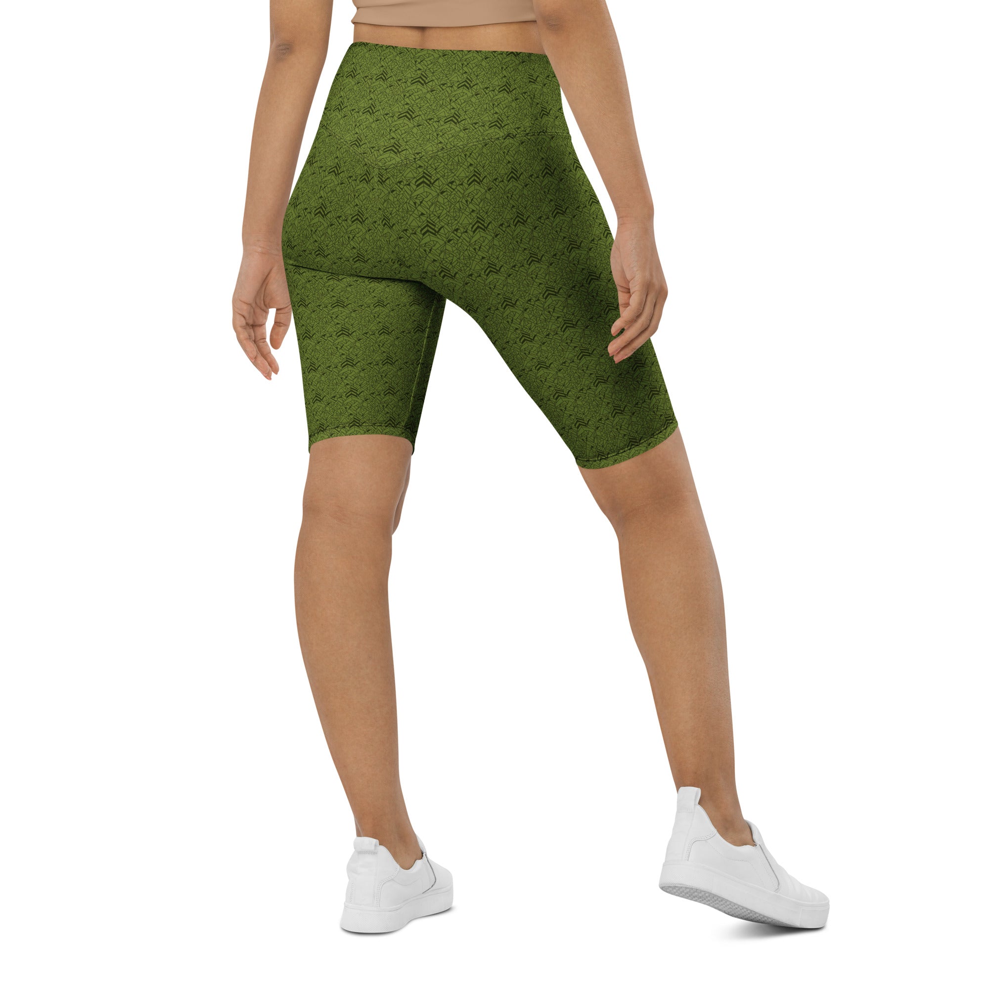 Velvet Olive Green Bike Shorts | GearBunch