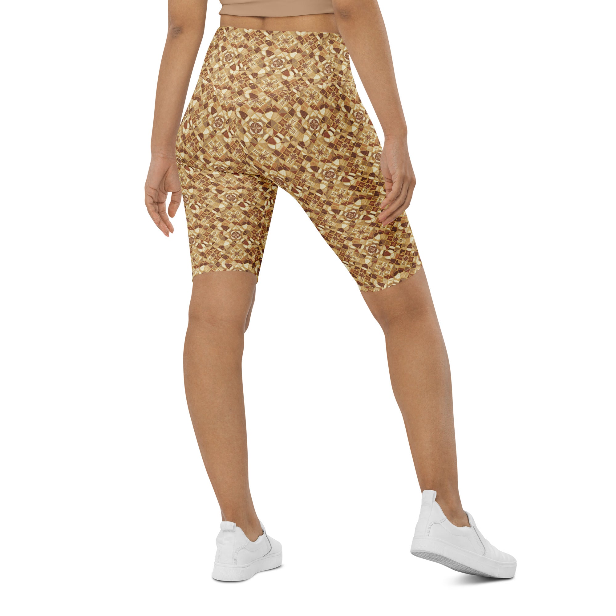 Jerusalem Stone Mosaic Bike Shorts | GearBunch