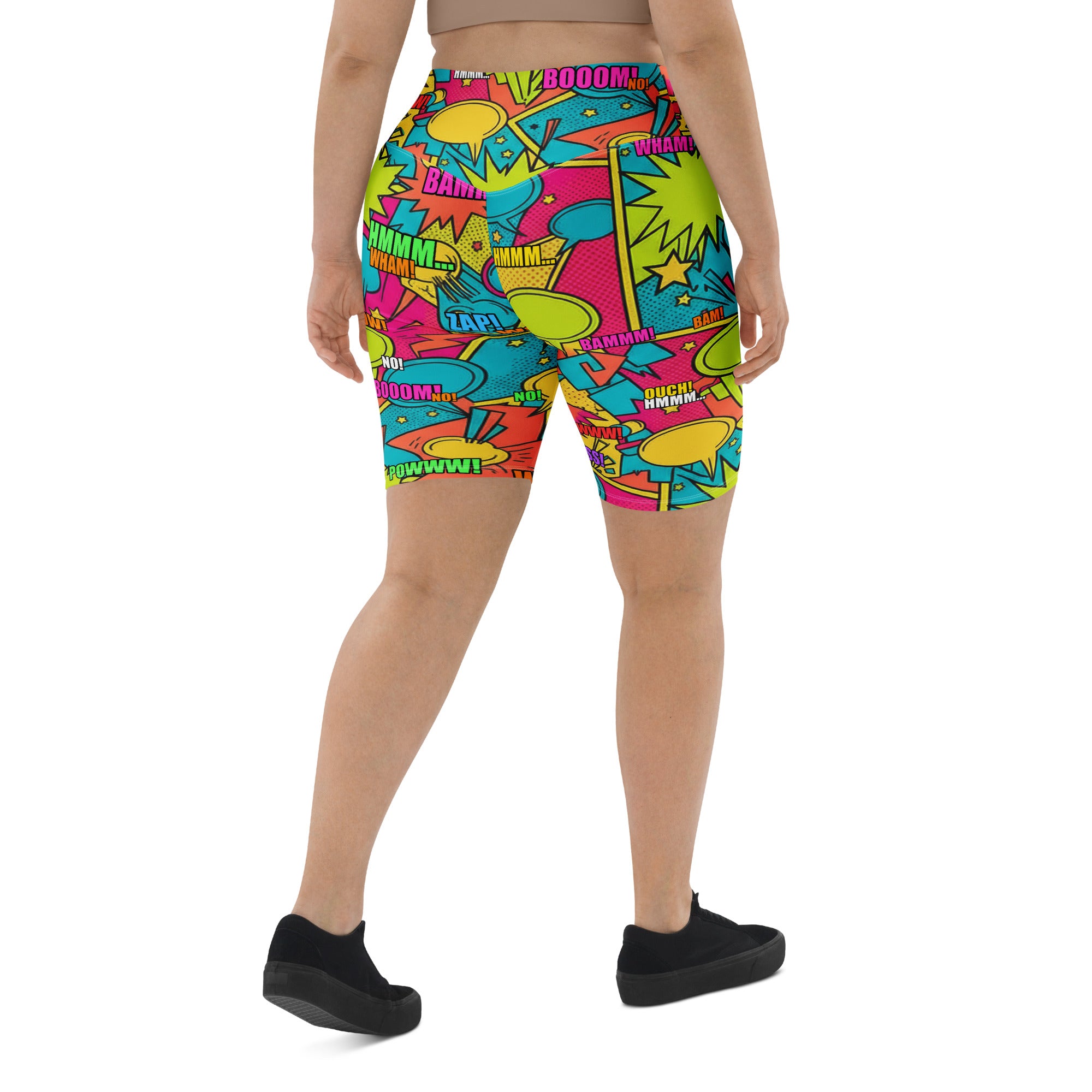 Comic Pop Tropical Bike Shorts | GearBunch