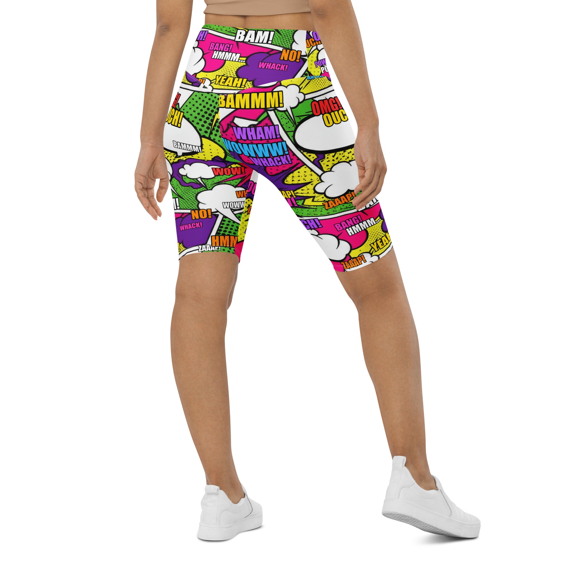 Comic Villain Neon Bike Shorts | GearBunch