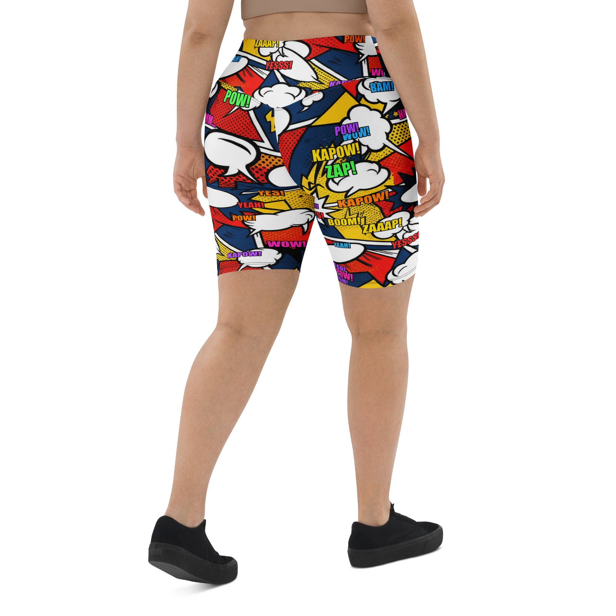 Comic Strip Thunder Punch Bike Shorts | GearBunch