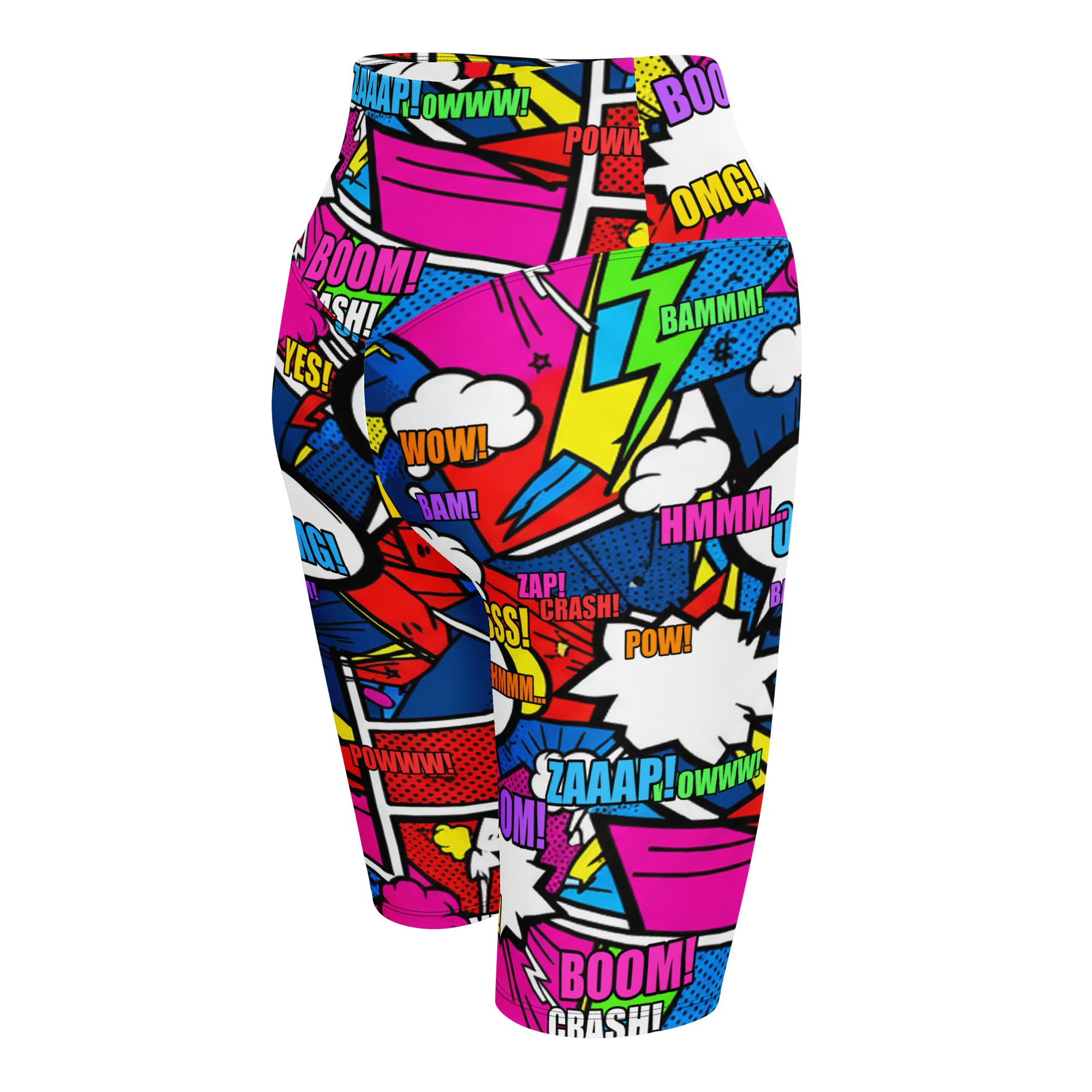 Comic Strip Ninja Night Bike Shorts | GearBunch