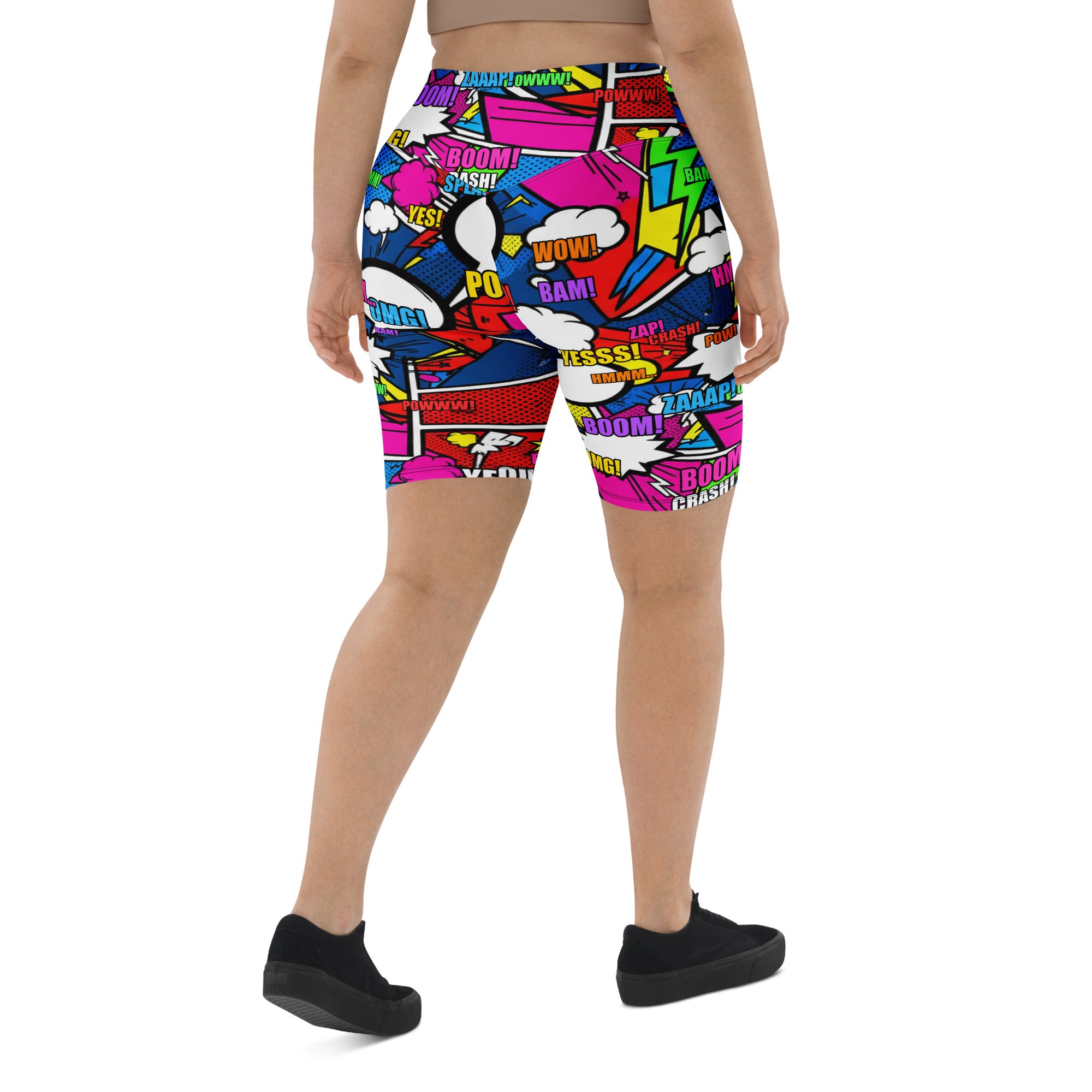 Comic Strip Ninja Night Bike Shorts | GearBunch