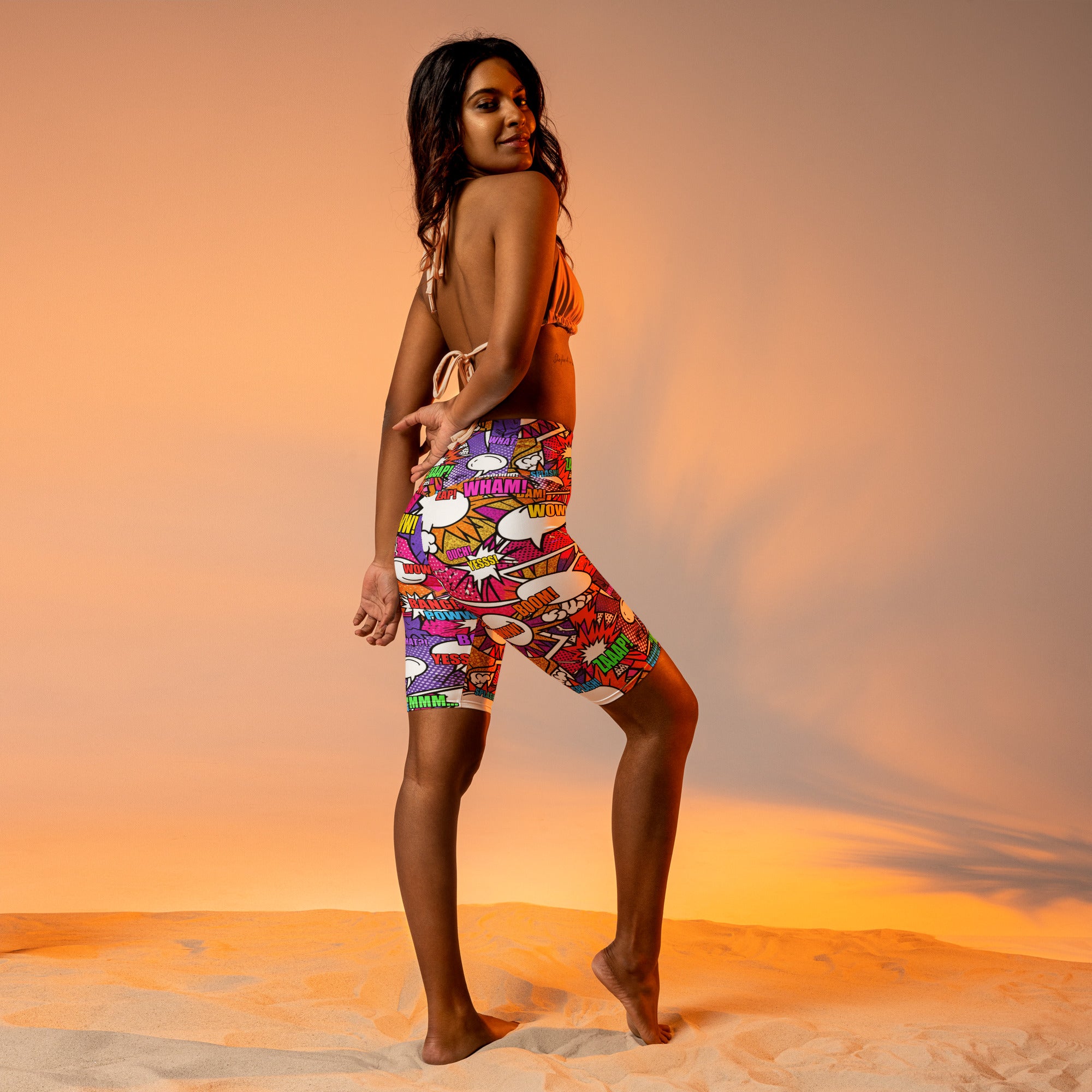 Comic Strip Disco Funk Bike Shorts | GearBunch