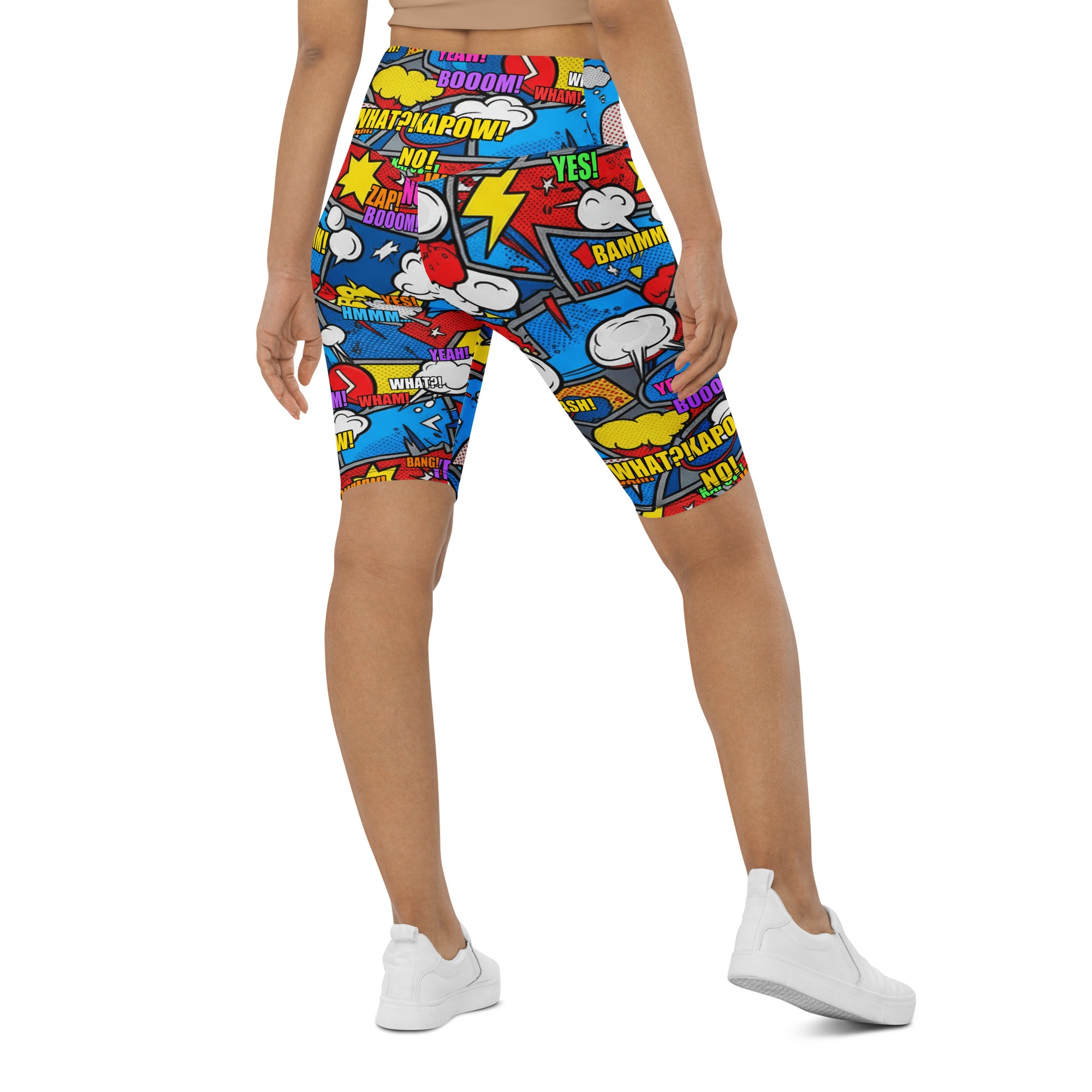Comic Strip Robot Wars Bike Shorts | GearBunch