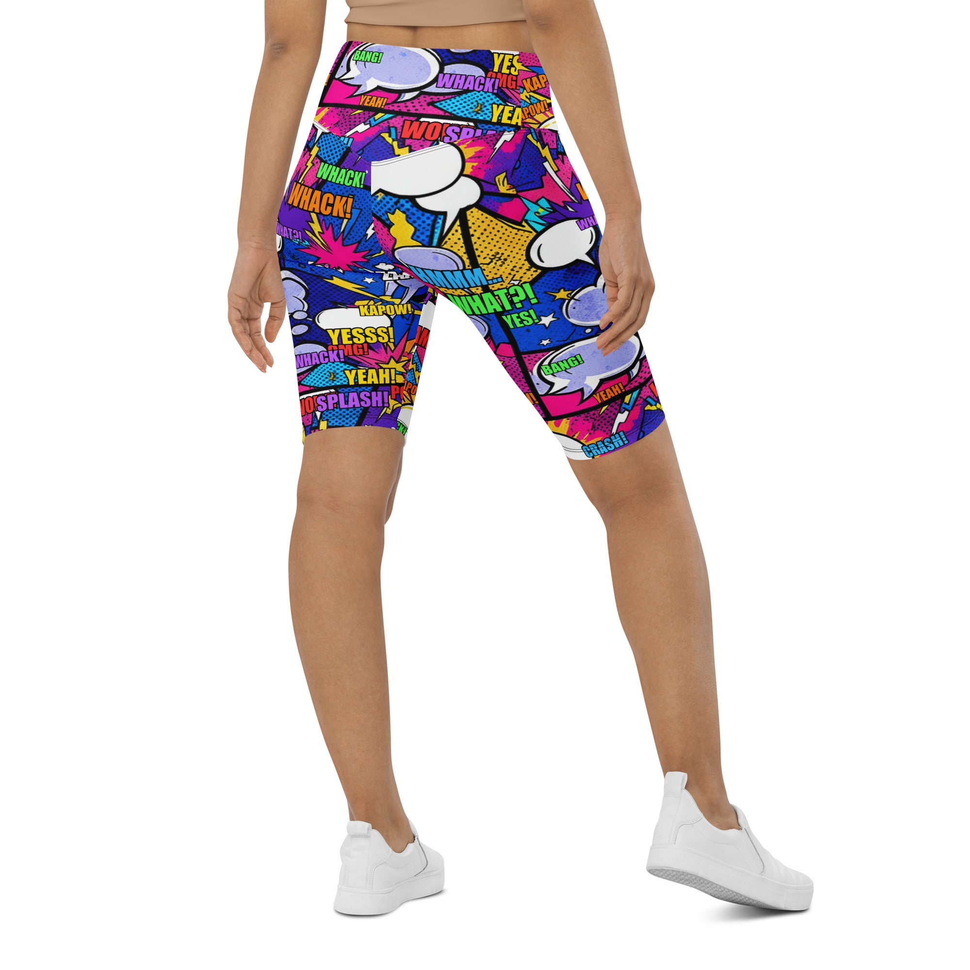 Comic Strip Cosmic Boom Bike Shorts | GearBunch
