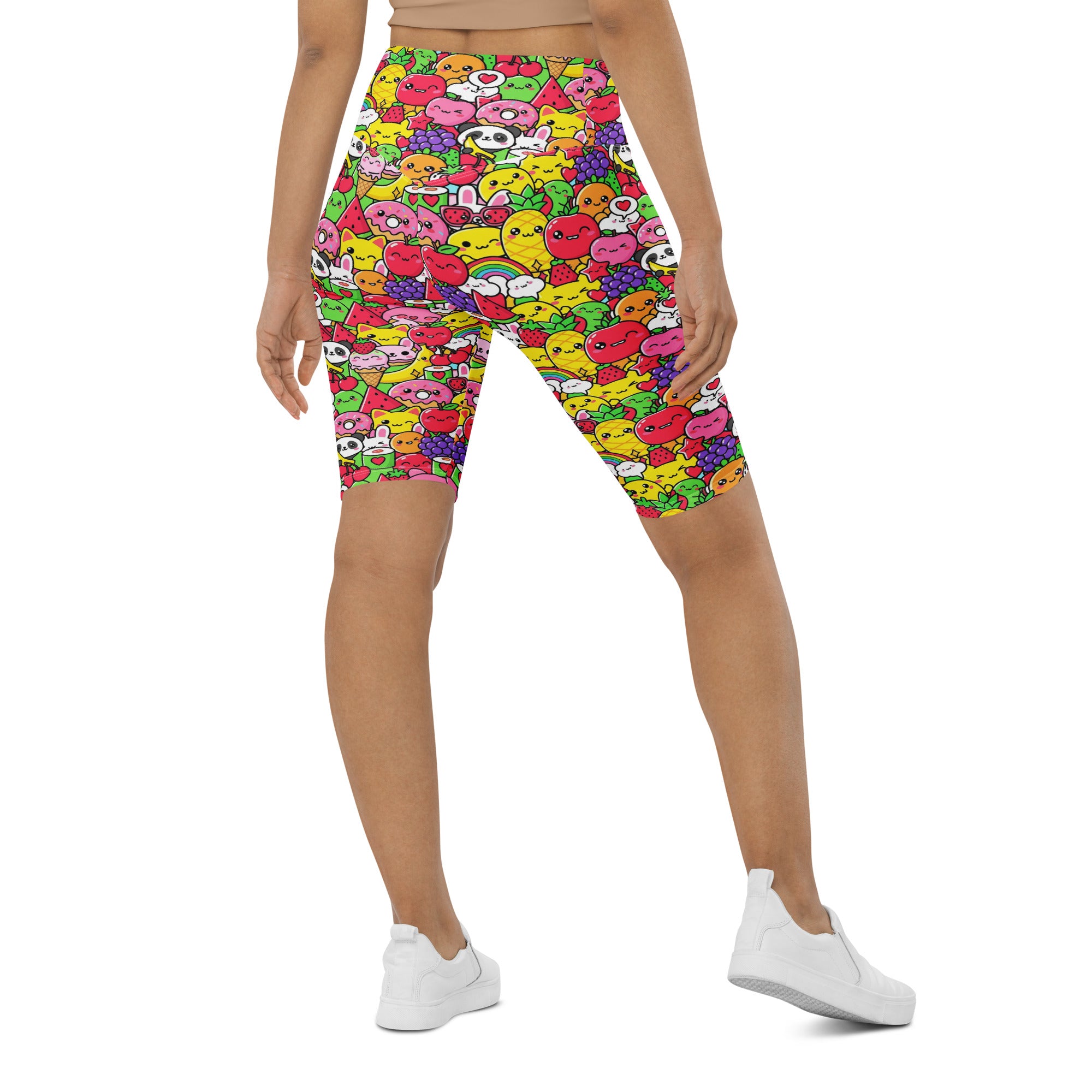 Kawaii Fruit Salad Bike Shorts | GearBunch