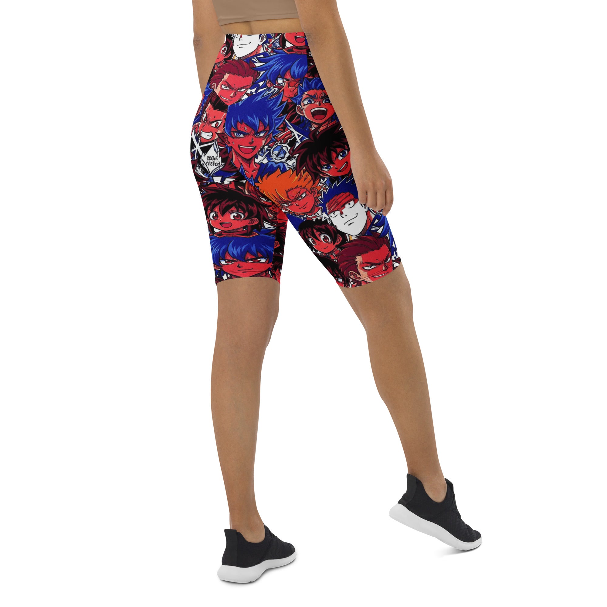 Anime Collage Dark Shonen Bike Shorts | GearBunch