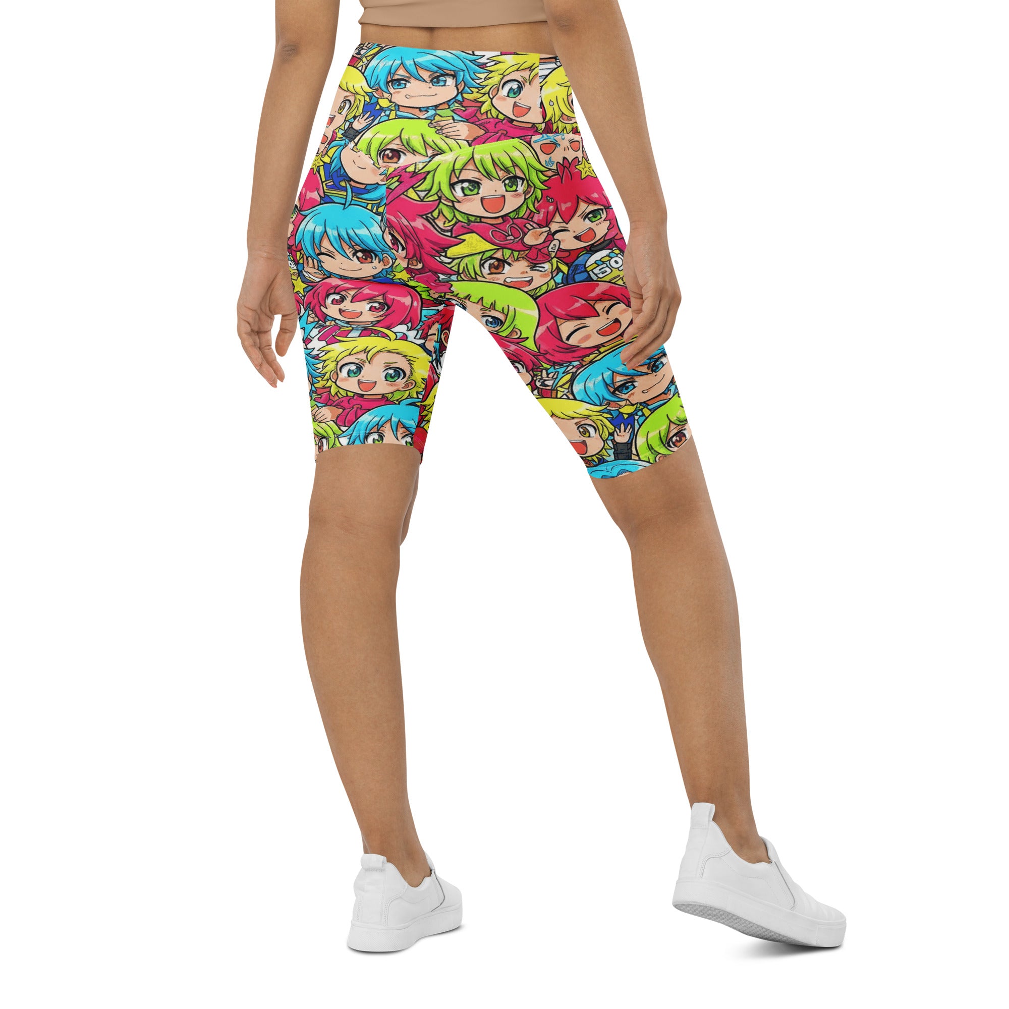 Anime Collage Chibi Party Bike Shorts | GearBunch