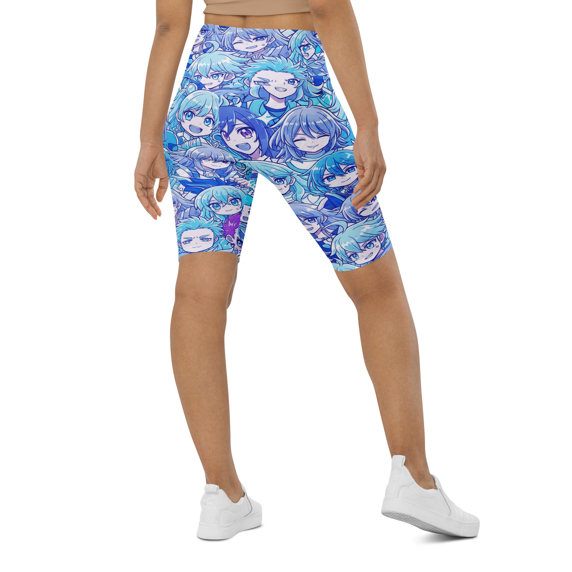 Anime Collage Ice Kingdom Bike Shorts | GearBunch